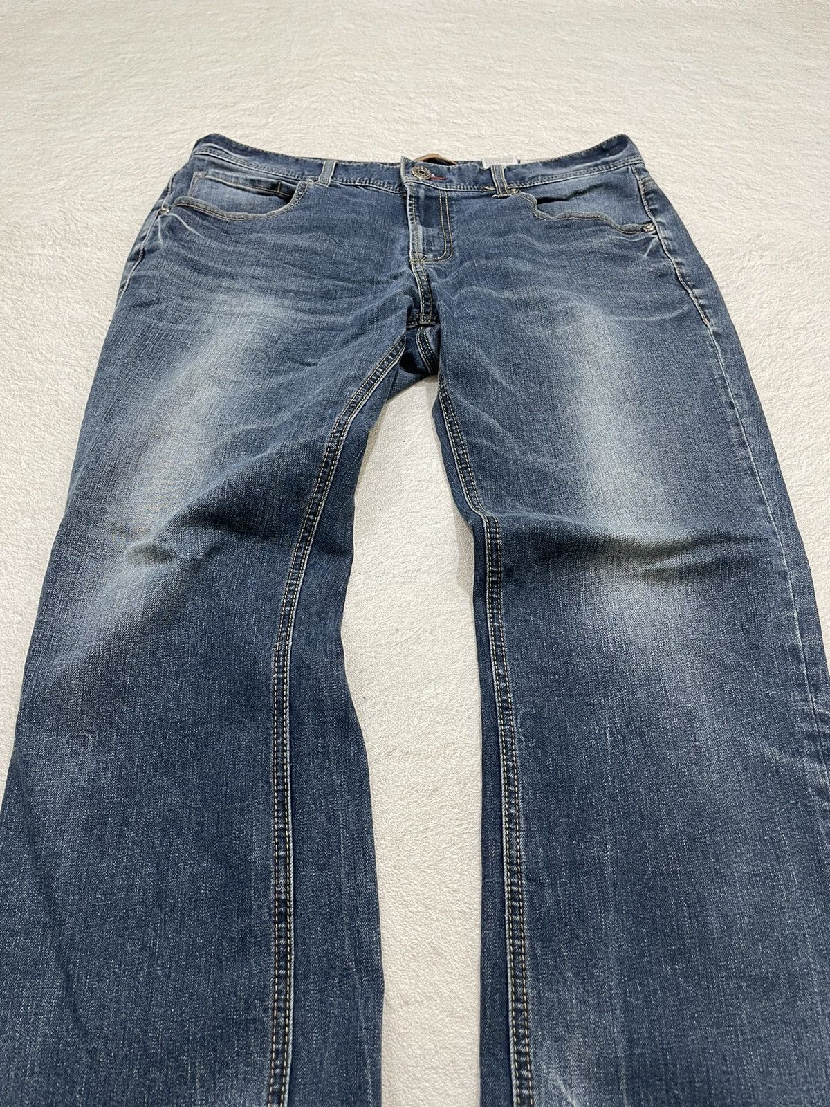 Japanese Brand 2000s Buckaro Washed Blue Denim Size US 34 / EU 50 - 3 Thumbnail