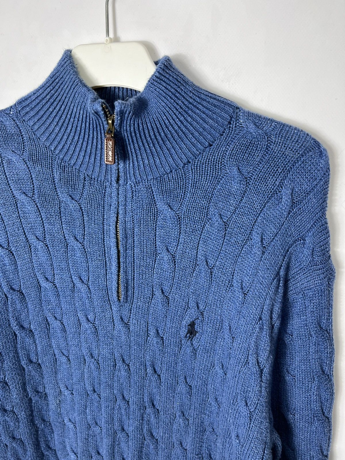 Polo Ralph Lauren Vintage streetwear Polo Ralph Lauren Half Zip Cable Sweater Size US M / EU 48-50 / 2 - 4 Thumbnail