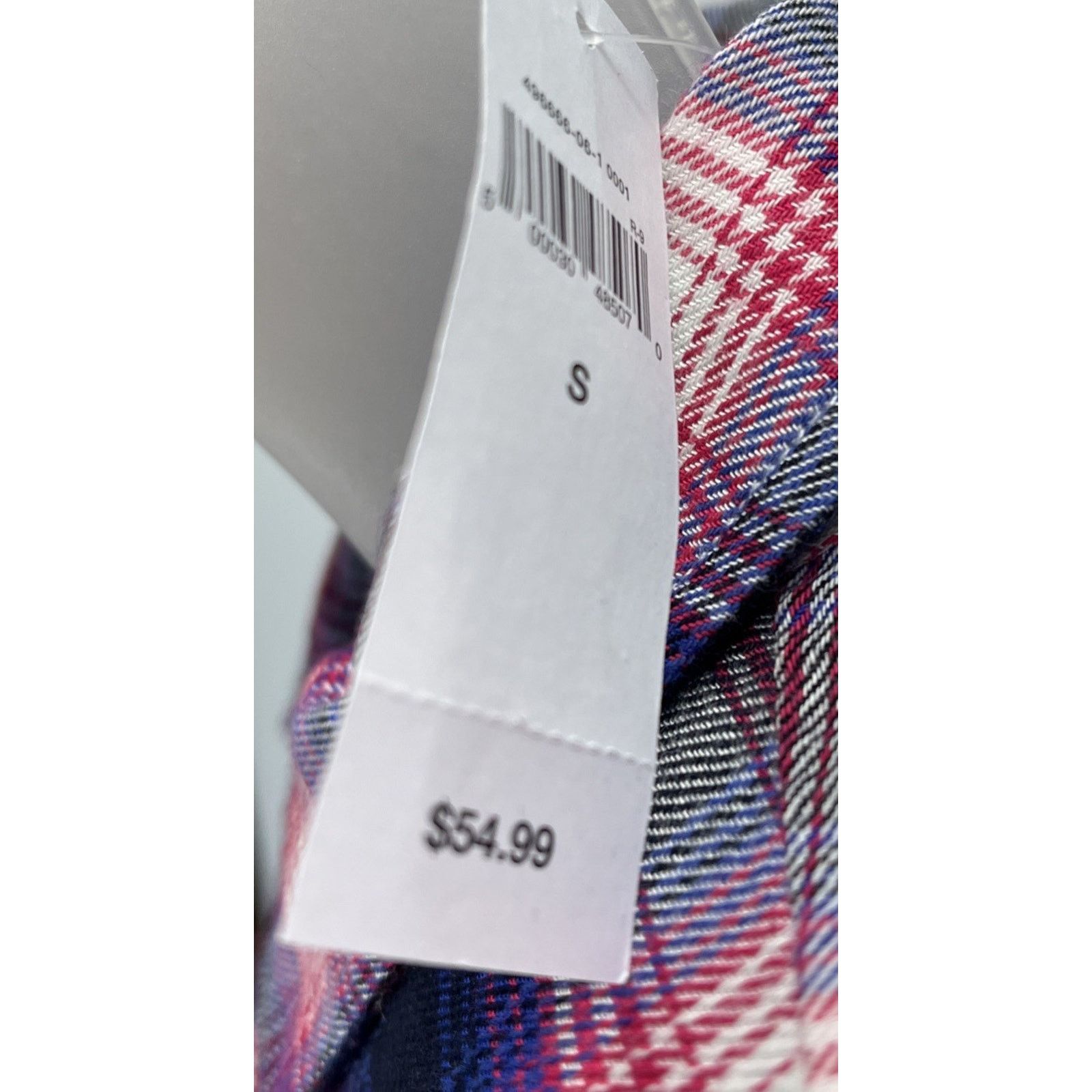 Gap NWT Gap Long Sleeve Drapey Plaid Top Navy Pink Soft Size S Size S / US 4 / IT 40 - 4 Thumbnail