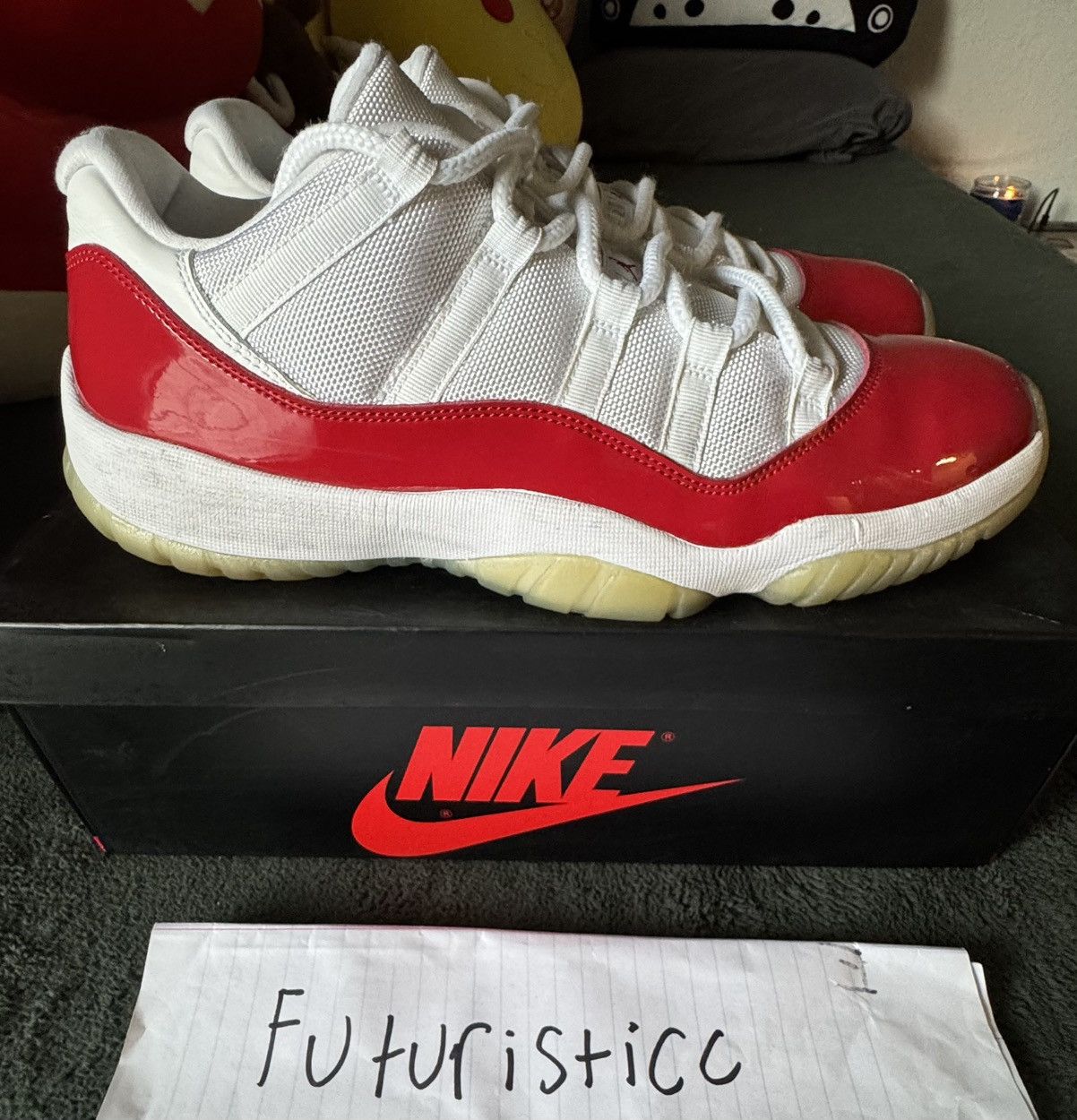 Jordan Brand × Nike Jordan 11 Low Cherry Size US 11.5 / EU 44-45 - 4 Thumbnail