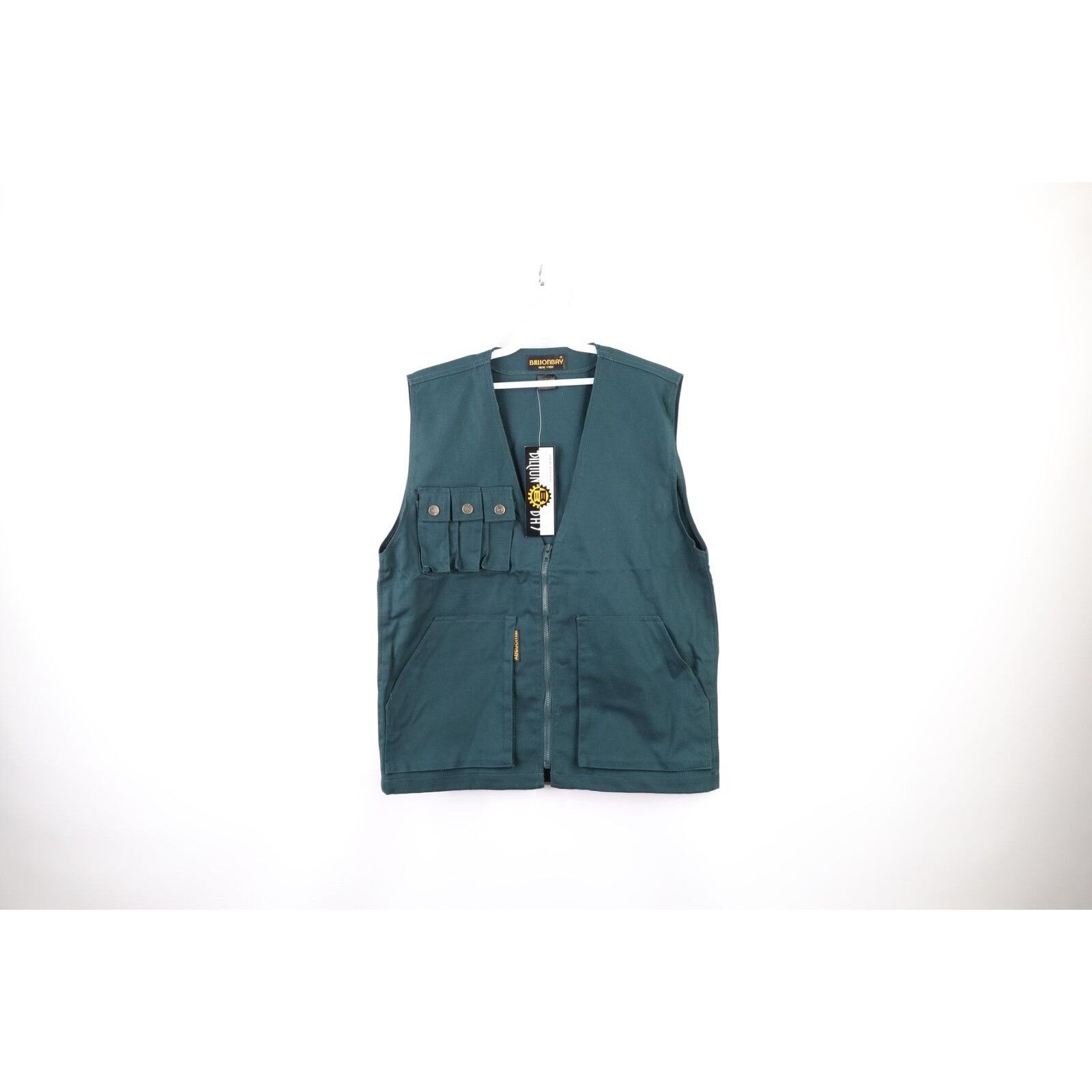 image of Nos Vintage 90's Streetwear Baggy Fit Hip Hop Denim Vest in Green, Men's (Size Large)