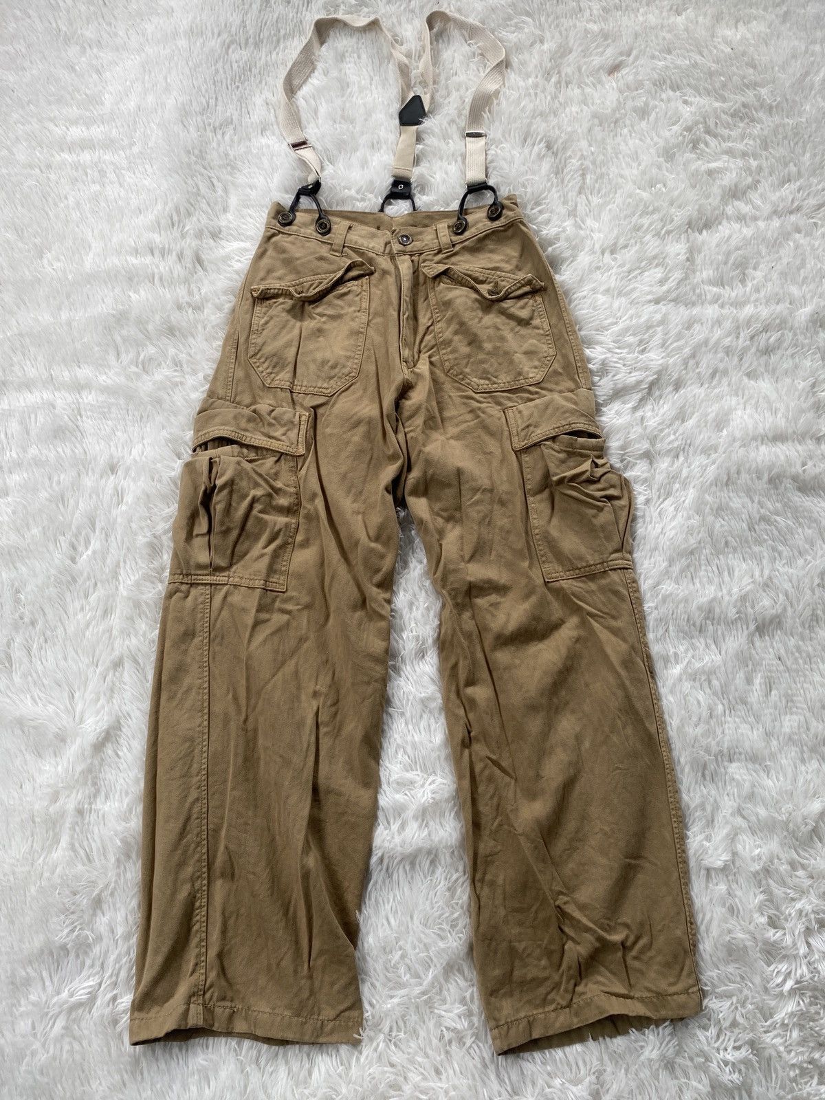 Japanese Brand 🔥BINDING NOW🔥Betty Smith brown parachute cargo pant rare Size US 26 / EU 42 - 2 Thumbnail