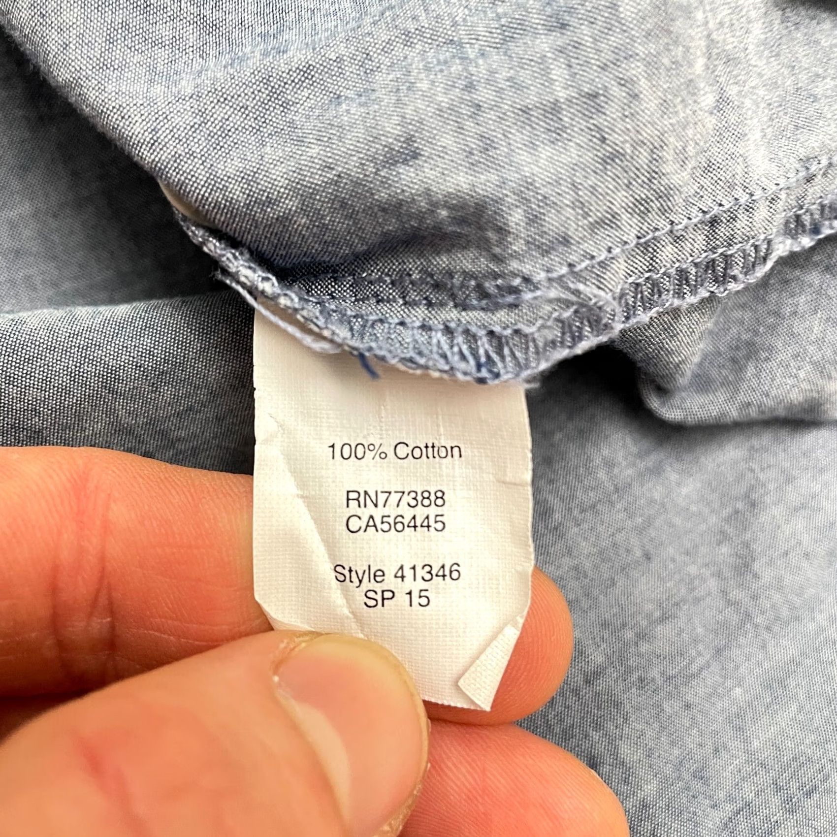 J.Crew J.Crew Shirt Women XXS Blue Cotton Chambray Long Sleeve Casual Popover Tunic Top Size XXS / US 00 / IT 34 - 5 Thumbnail