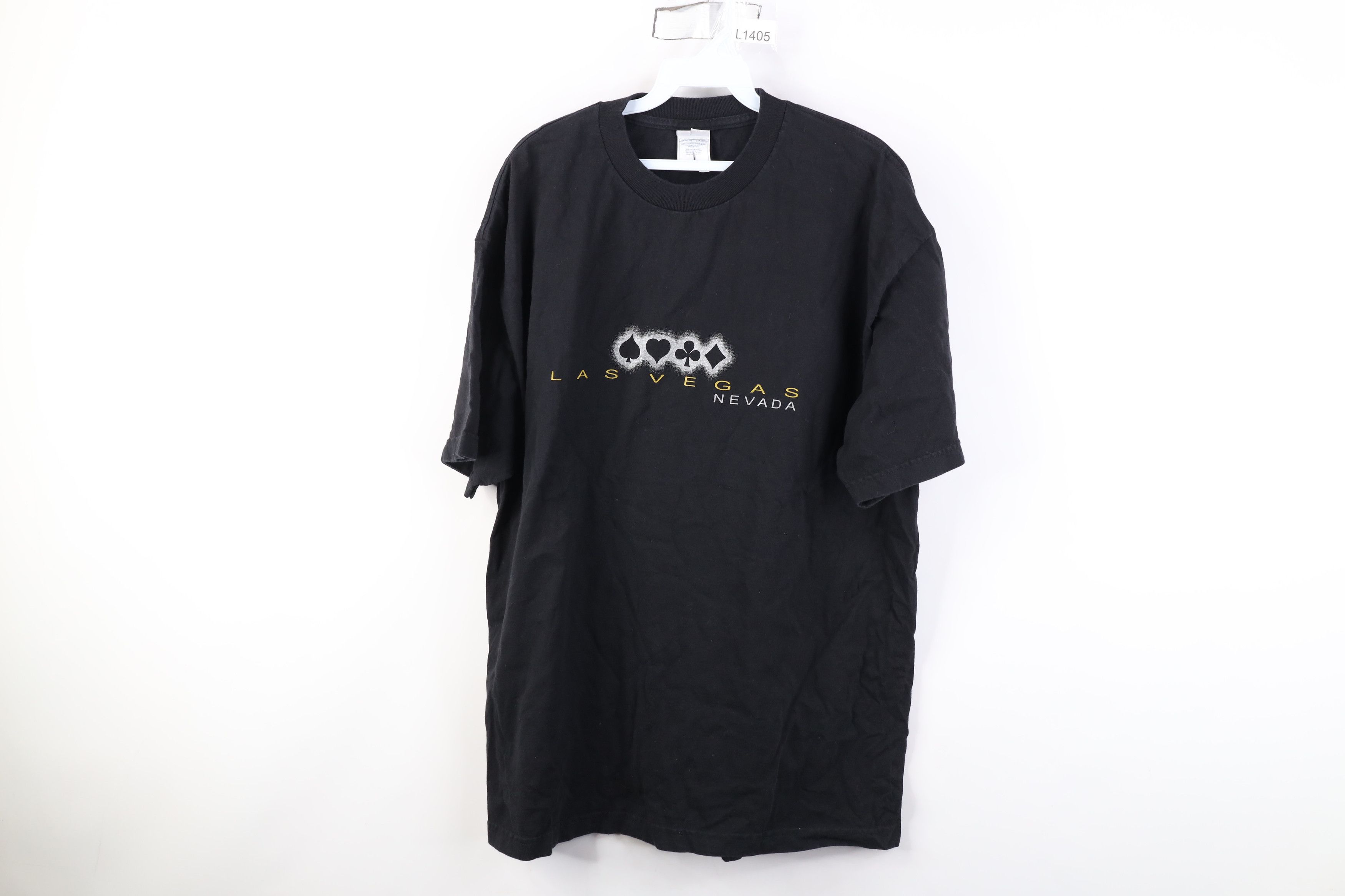 Vintage Vintage 90s Streetwear Nevada Cards Poker T-Shirt Black Size US XL / EU 56 / 4 - 1 Thumbnail