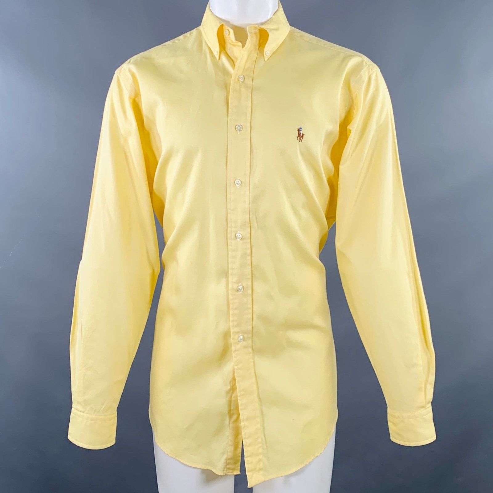 Ralph Lauren RALPH LAUREN Yellow Cotton Button Down Collar Long Sleeve Size US M / EU 48-50 / 2 - 1 Thumbnail