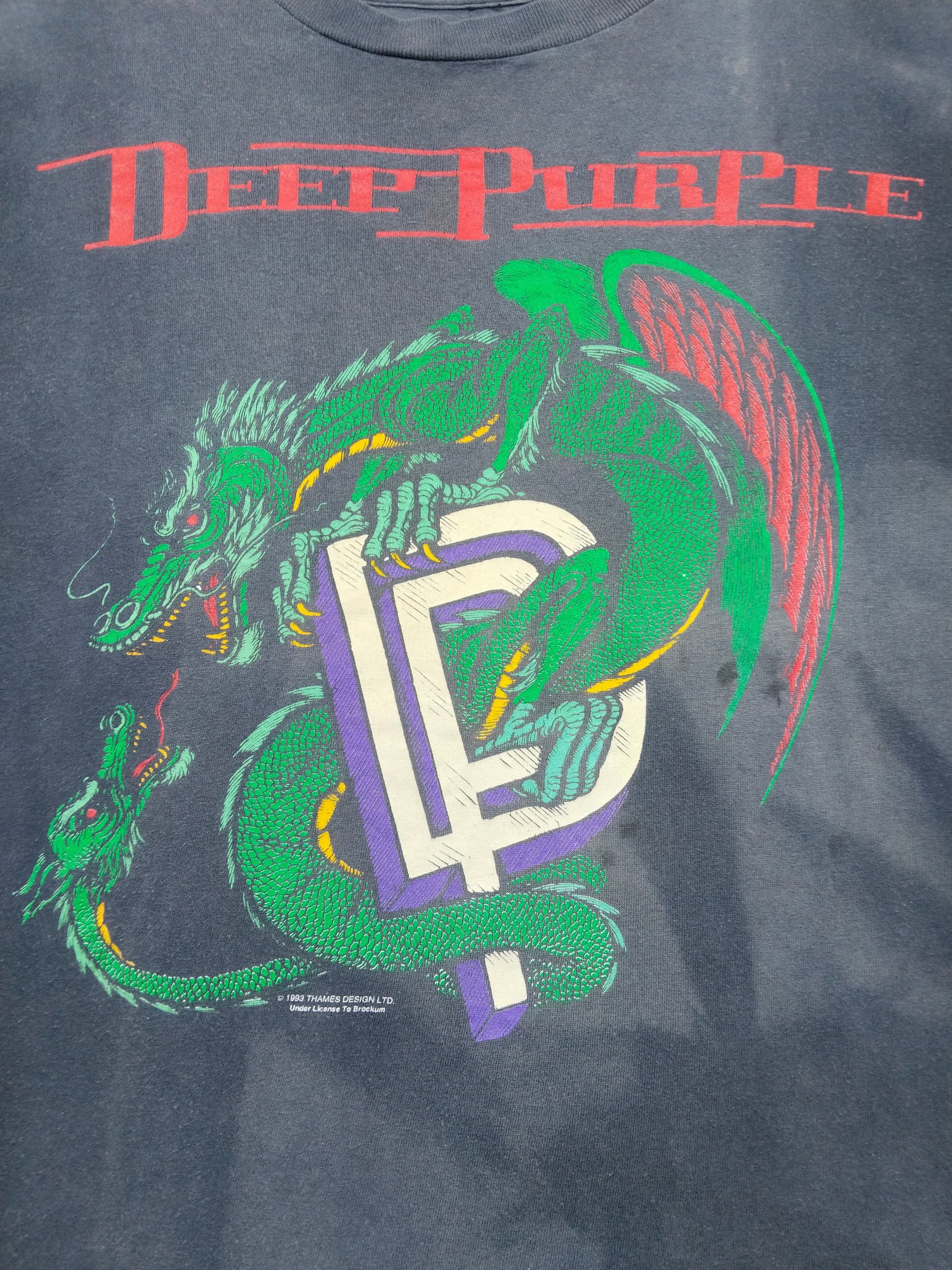 Band Tees VINTAGE DISTRESSED DEEP PURPLE 1993 BAND T SHIRT Size US XL / EU 56 / 4 - 3 Thumbnail
