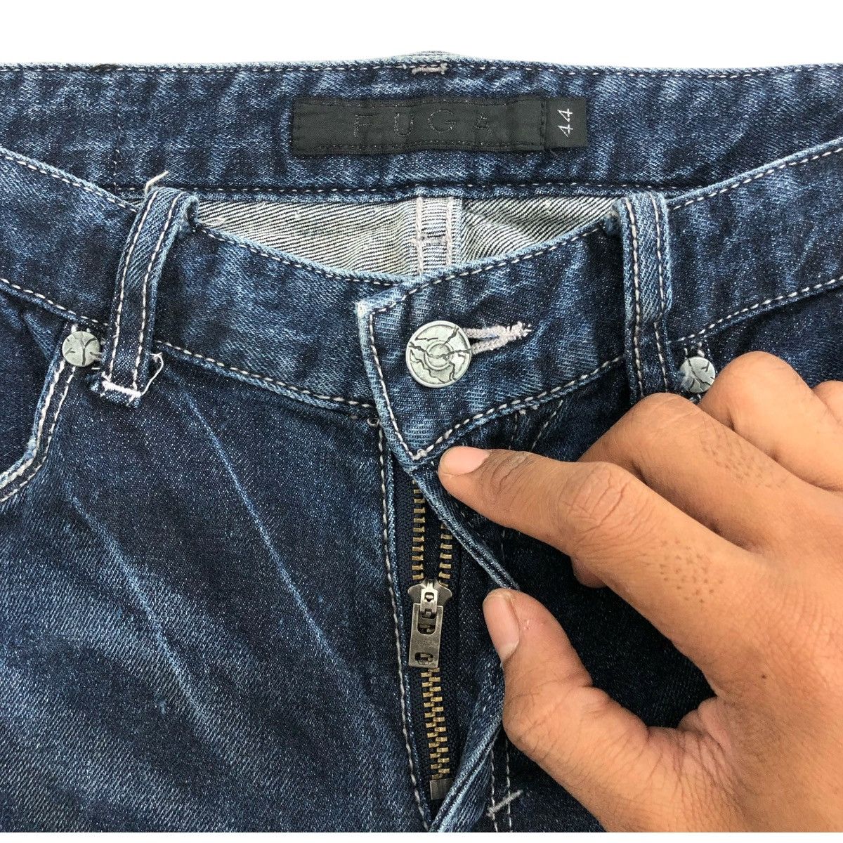 GOSTAR DE FUGA × If Six Was Nine × Le Grande Bleu (L.G.B.) Y2K FUGA Whiskered Faded Punk Lgb Style Skinny Jeans Size US 30 / EU 46 - 5 Thumbnail