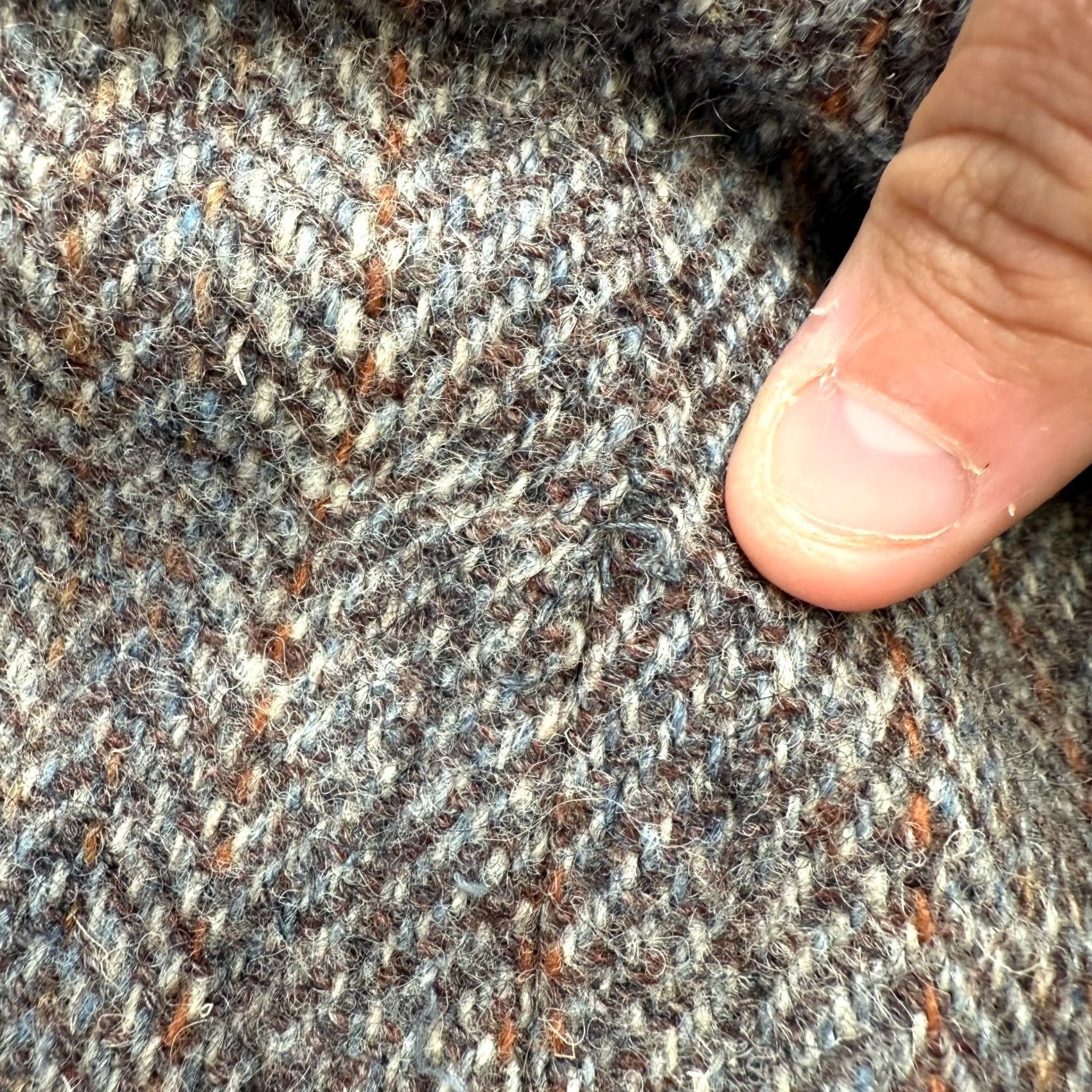 Vintage VINTAGE Anthony Allan Donnellys Wool Blazer Jacket Mens 42 Brown Tweed Herringbone Single-Breasted 2-Button Notch Lapel Blazer Size 42R - 6 Thumbnail