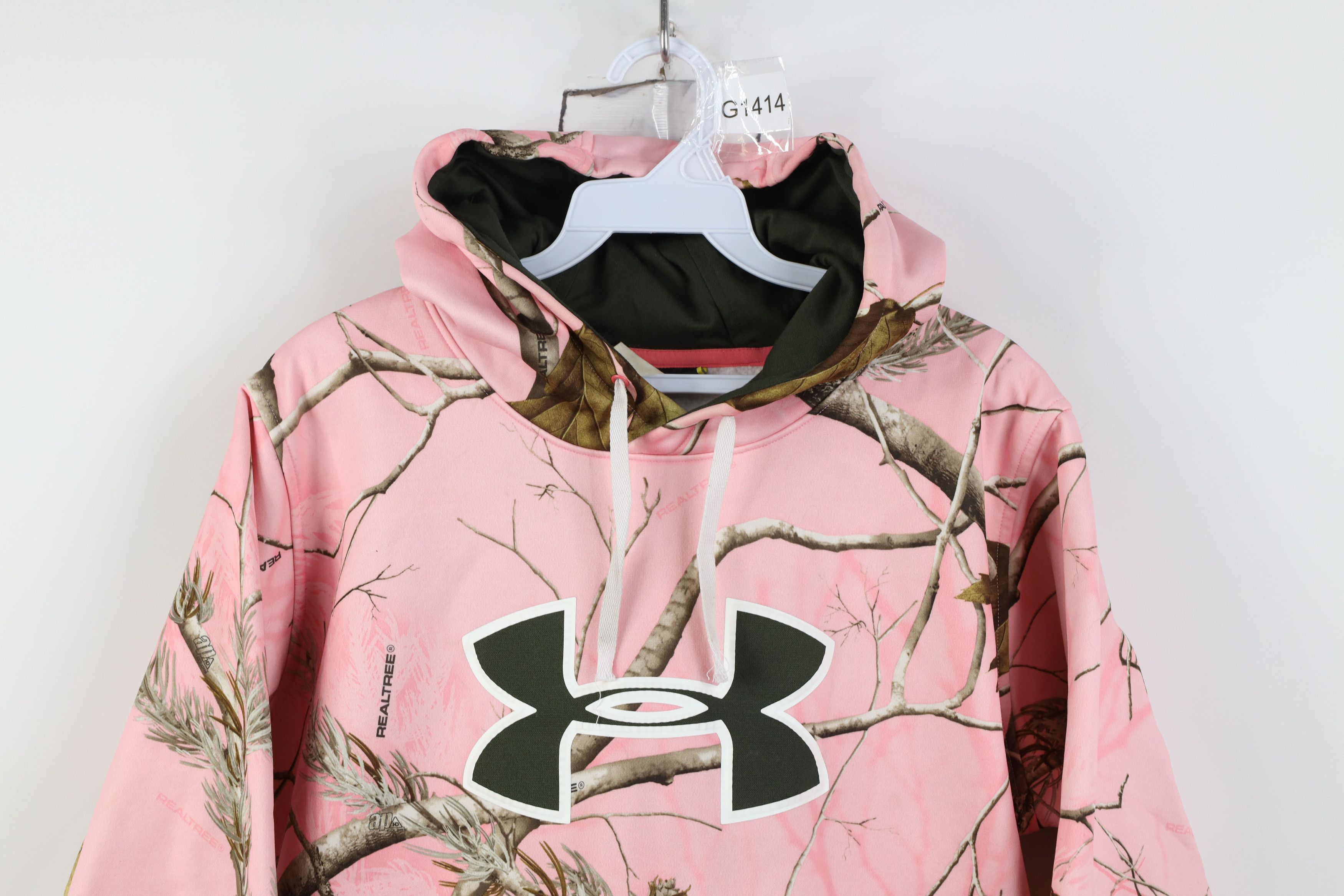 Under Armour Under Armour Realtree Camouflage Hoodie Sweatshirt Pink Size L / US 10 / IT 46 - 2 Thumbnail