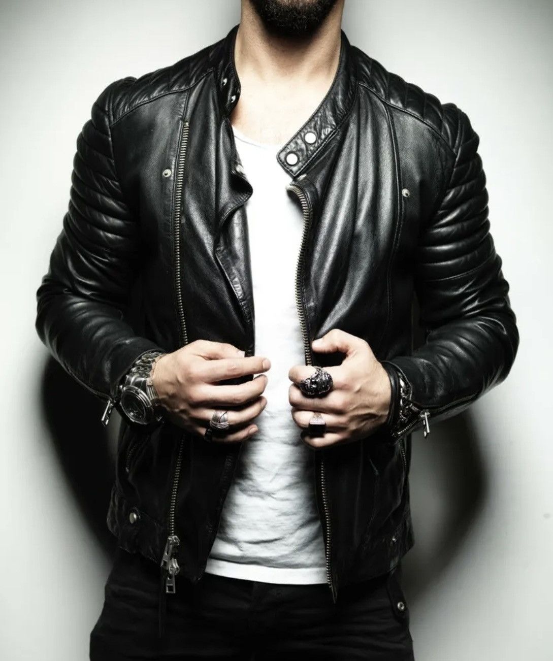 Allsaints Allsaints Leather Jacket Jasper Biker Black XS Size US XS / EU 42 / 0 - 22 Thumbnail