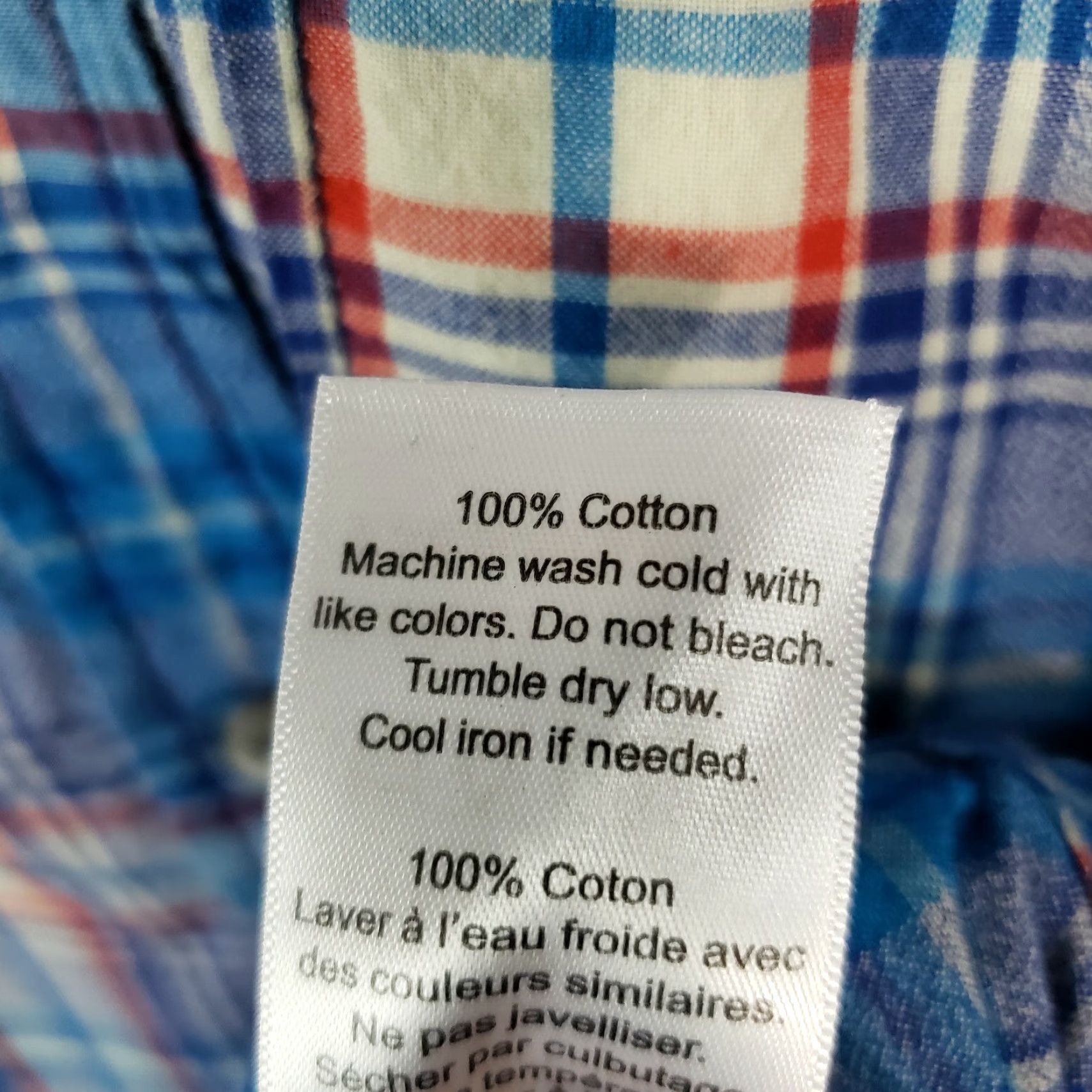 KAVU Kavu Button Front Shirt Blue Plaid Cotton Size S Women Long Sleeve Size S / US 4 / IT 40 - 7 Thumbnail