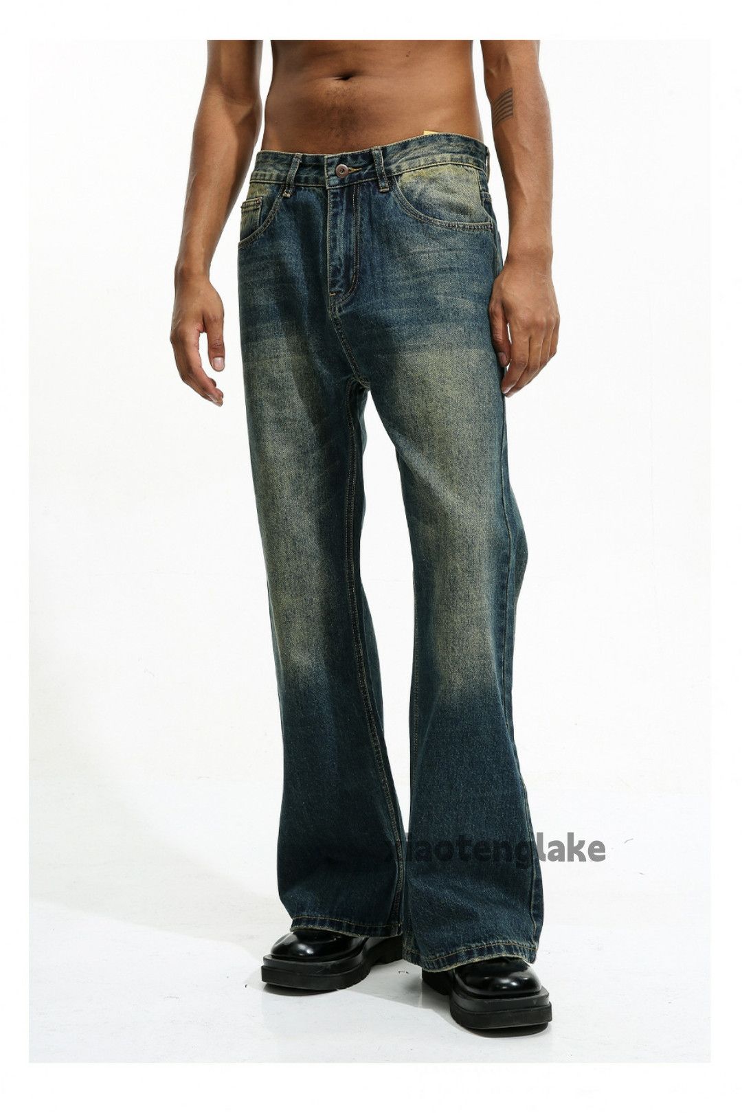 Jean × Vintage washed faded cleanfit yuppie y2k bootcut flared jeans Size US 28 / EU 44 - 7 Thumbnail