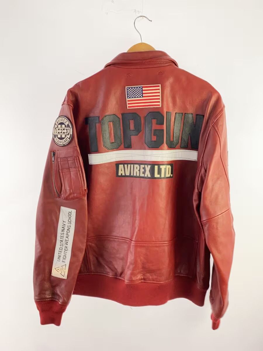 Avirex Avirex Sheepskin Leather Jacket Blouson Bordeaux Size US XXL / EU 58 / 5 - 2 Thumbnail