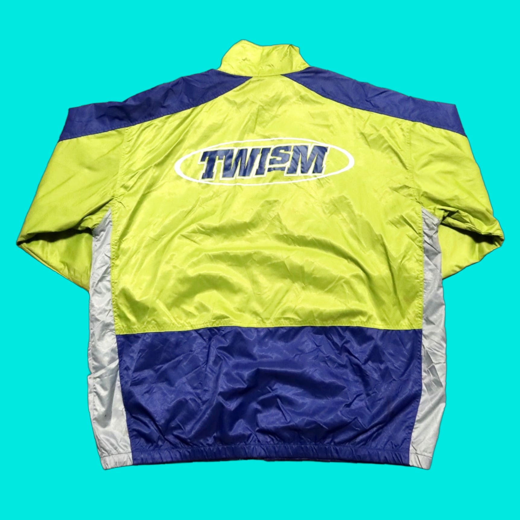 Vintage Vintage TWISM The World is Mine Nylon Jacket Mens XL Neon Green 90s Rap Hip Hop Shaquille O'Neal Jacket Size US XL / EU 56 / 4 - 1 Thumbnail