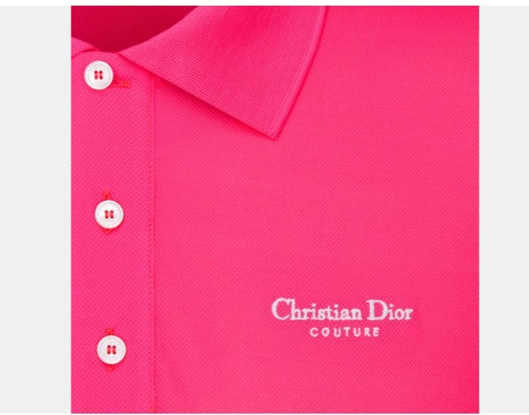 Dior o1w1db10225 483J835A Couture Polo Shirt in Fluorescent Pink Size US M / EU 48-50 / 2 - 3 Thumbnail