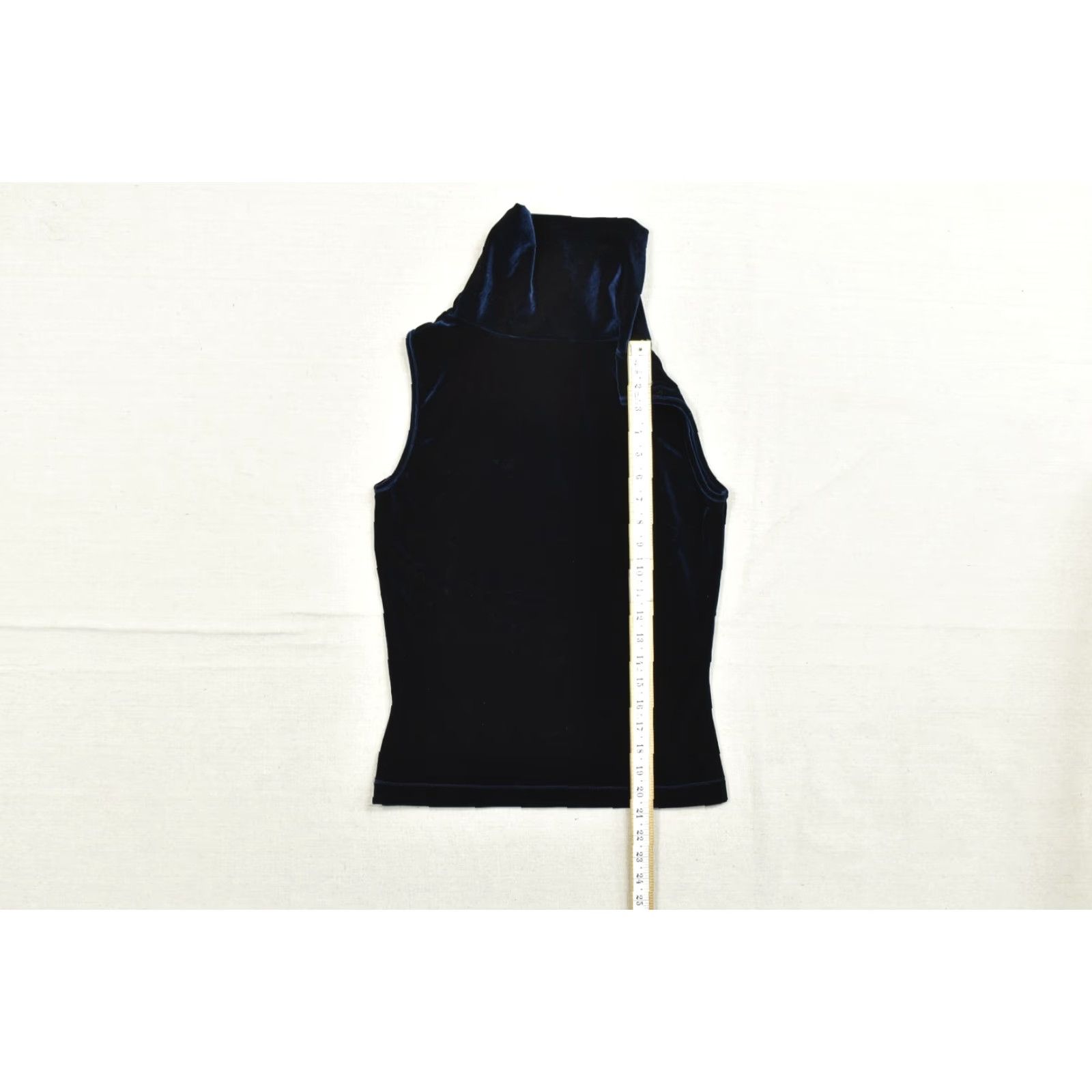 Tommy Hilfiger Tommy Hilfiger Women's Top Velvet Sleeveless Cowl Neck Navy Blue M Size M / US 6-8 / IT 42-44 - 5 Thumbnail