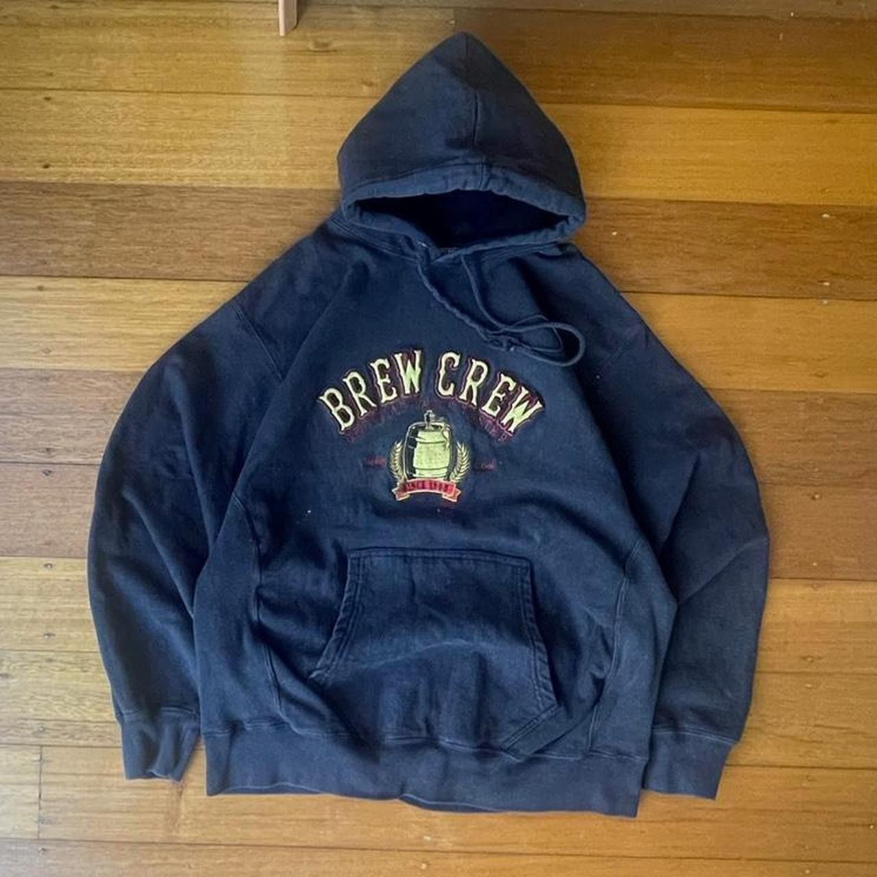 Steve And Barrys Vintage Steve & Barrys ‘Brew Crew’ Embroiderer Graphic Hoodi Size US L / EU 52-54 / 3 - 1 Thumbnail