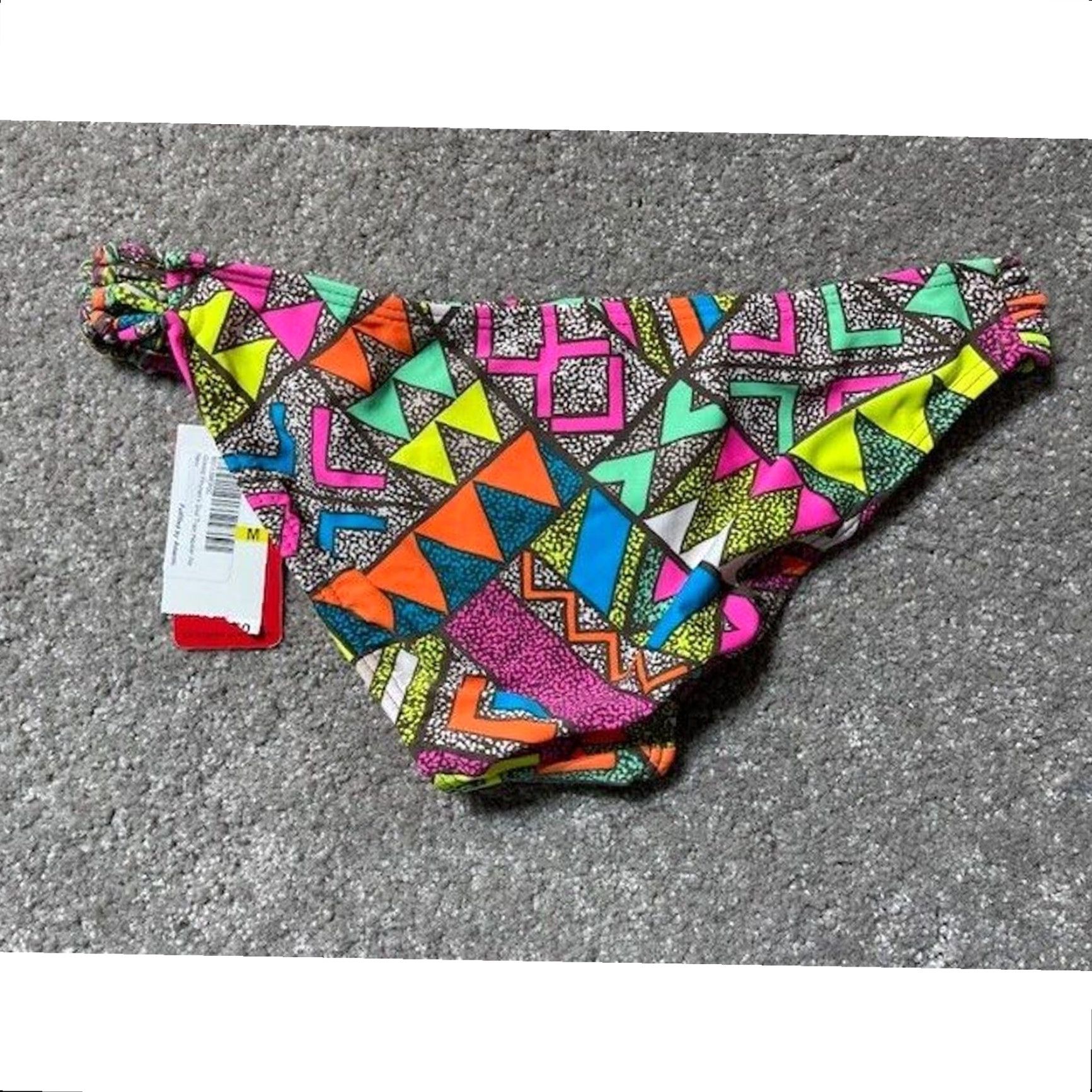 Etro Gossip Bikini Bottom M Hipster Multicolor Colorblock 80s 90s Y2K Boho Beach Aztec Women Summer Swim Bottom Size 32" / US 10 / IT 46 - 2 Thumbnail