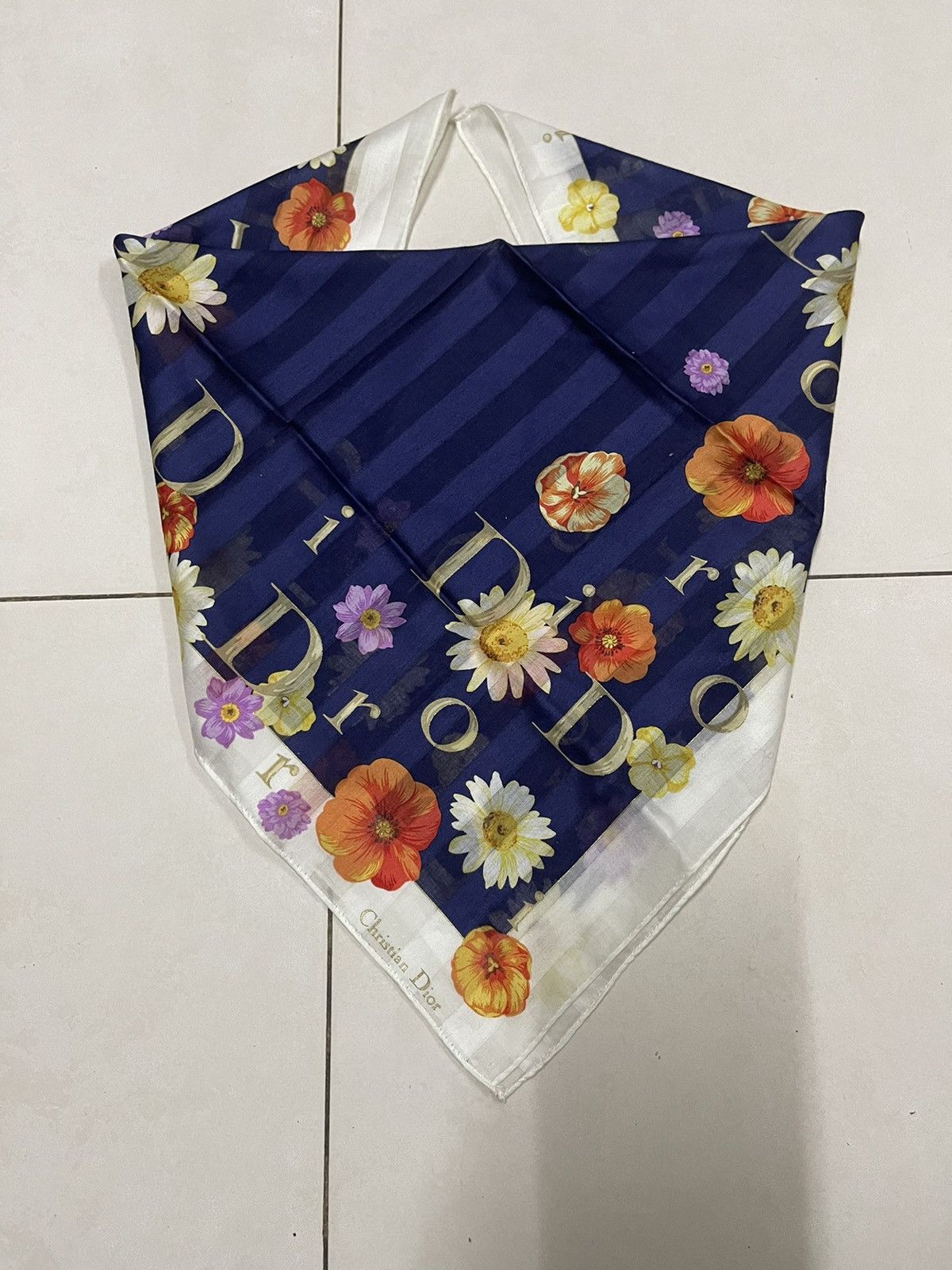 Christian Dior Monsieur × Dior CHRISTIAN DIOR Silky Scarf Handkerchief Pocket Square Size ONE SIZE - 1 Thumbnail