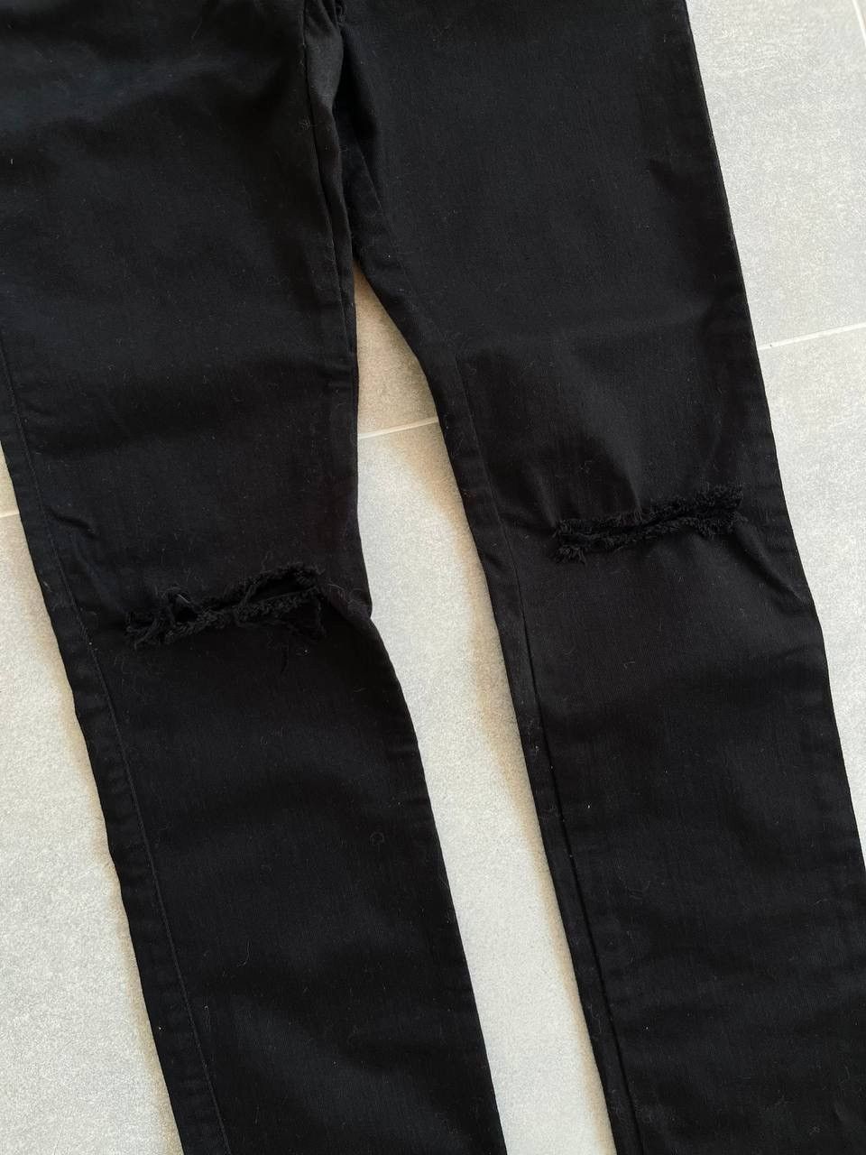 Diesel Diesel Knee Blowout Jet Black Skinny Skinzee Jeans Size US 28 / EU 44 - 4 Thumbnail