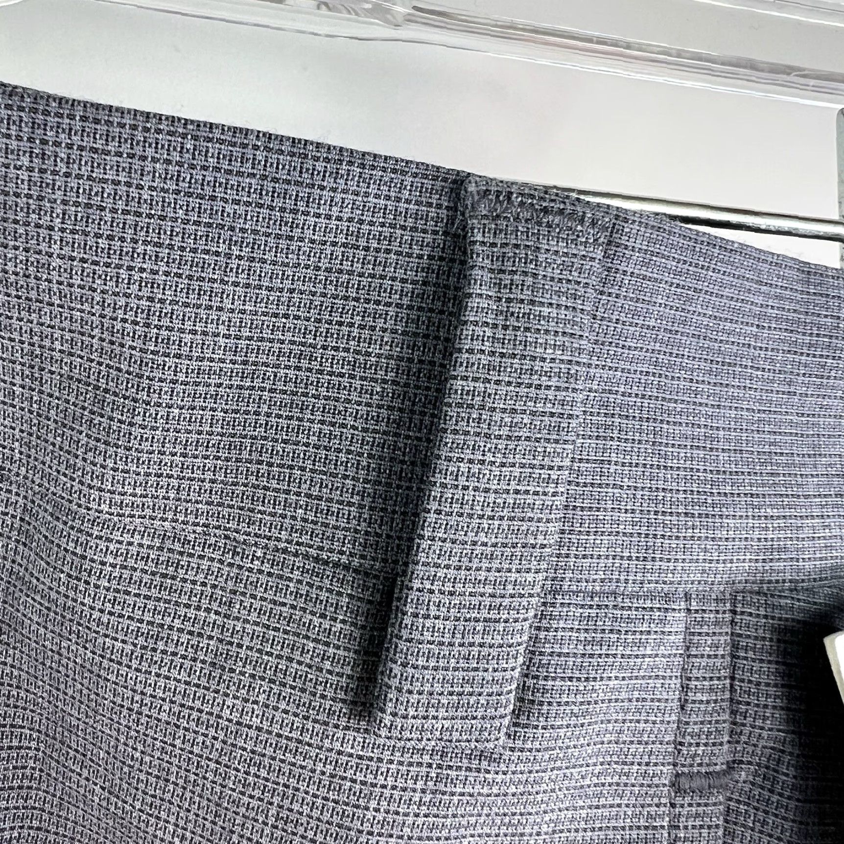 Geoffrey Beene VINTAGE N/A? Geoffrey Bean Performance Flex Pant Mens 52 Gray Check Dress Pants Regular 52x33 Gray Check Geoffrey Bean Mens Pants Size US 36 / EU 52 - 3 Thumbnail