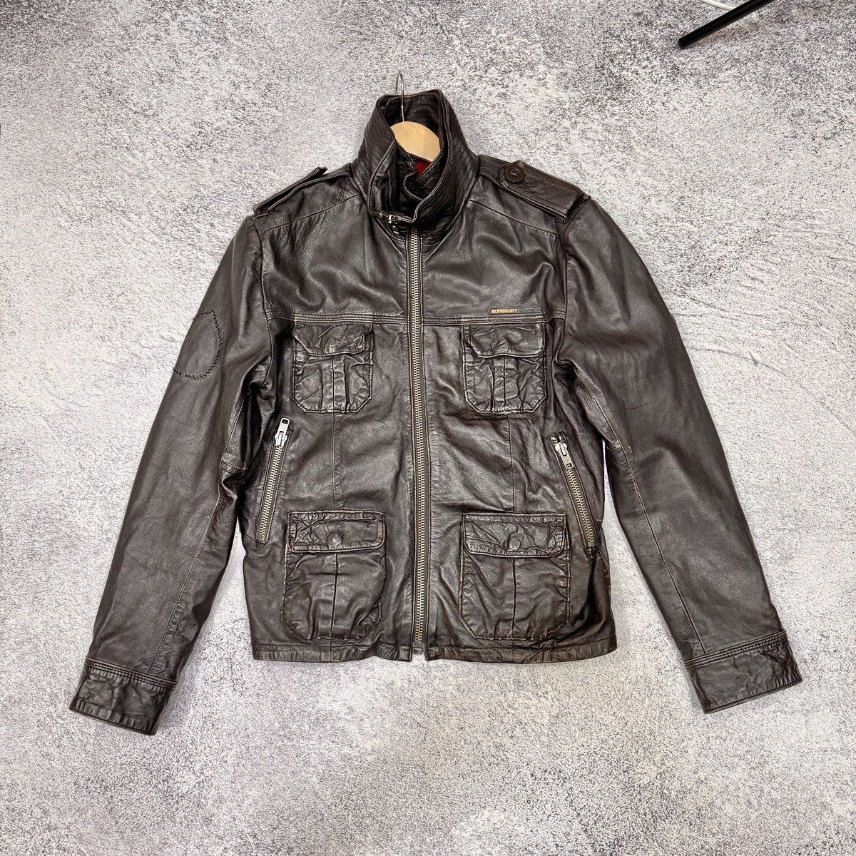 Superdry Superdry Brad Leather Jacket Dark Brown L size Size US L / EU 52-54 / 3 - 1 Thumbnail
