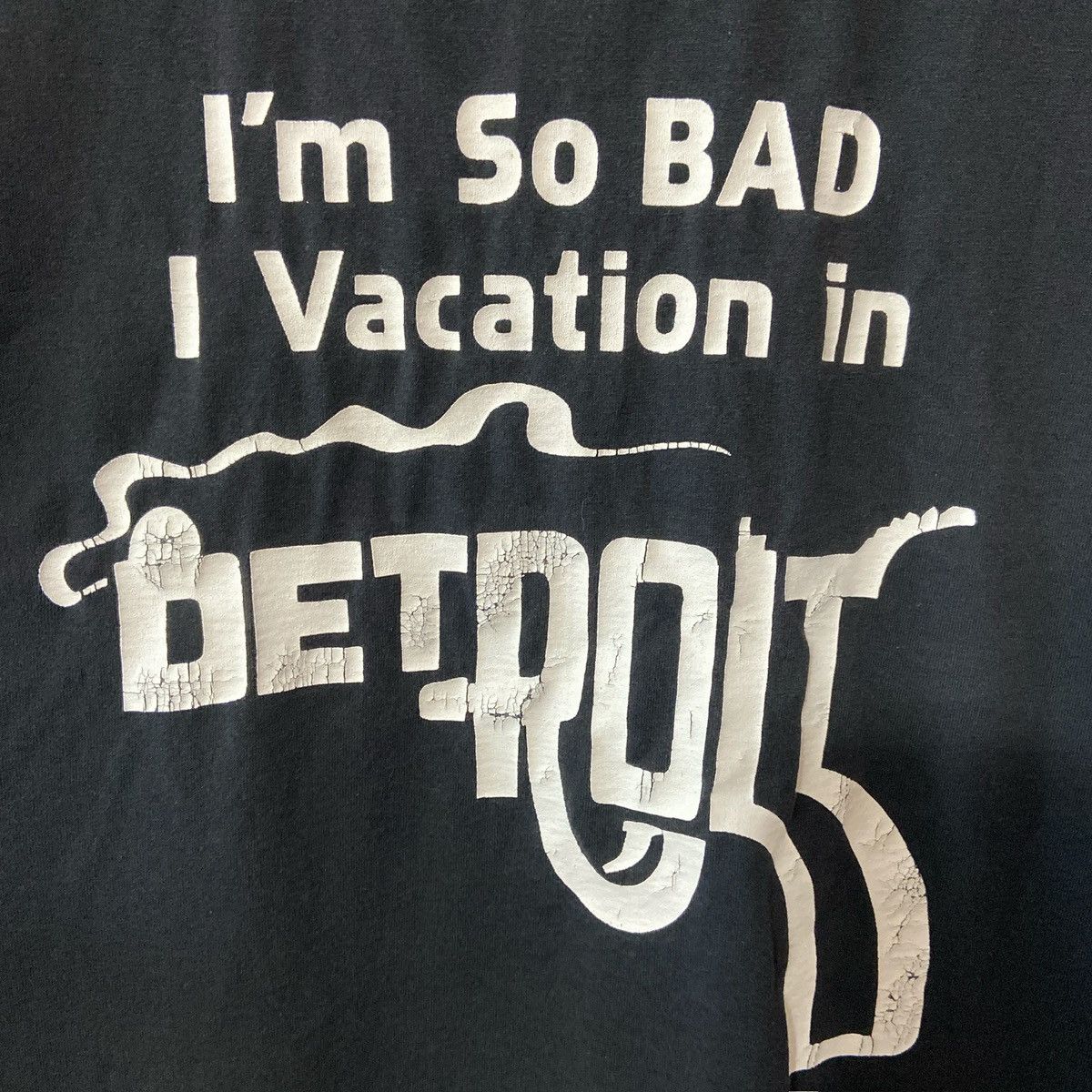 Hanes Vintage 90s funny Detroit gun shirt Size US XXL / EU 58 / 5 - 2 Thumbnail