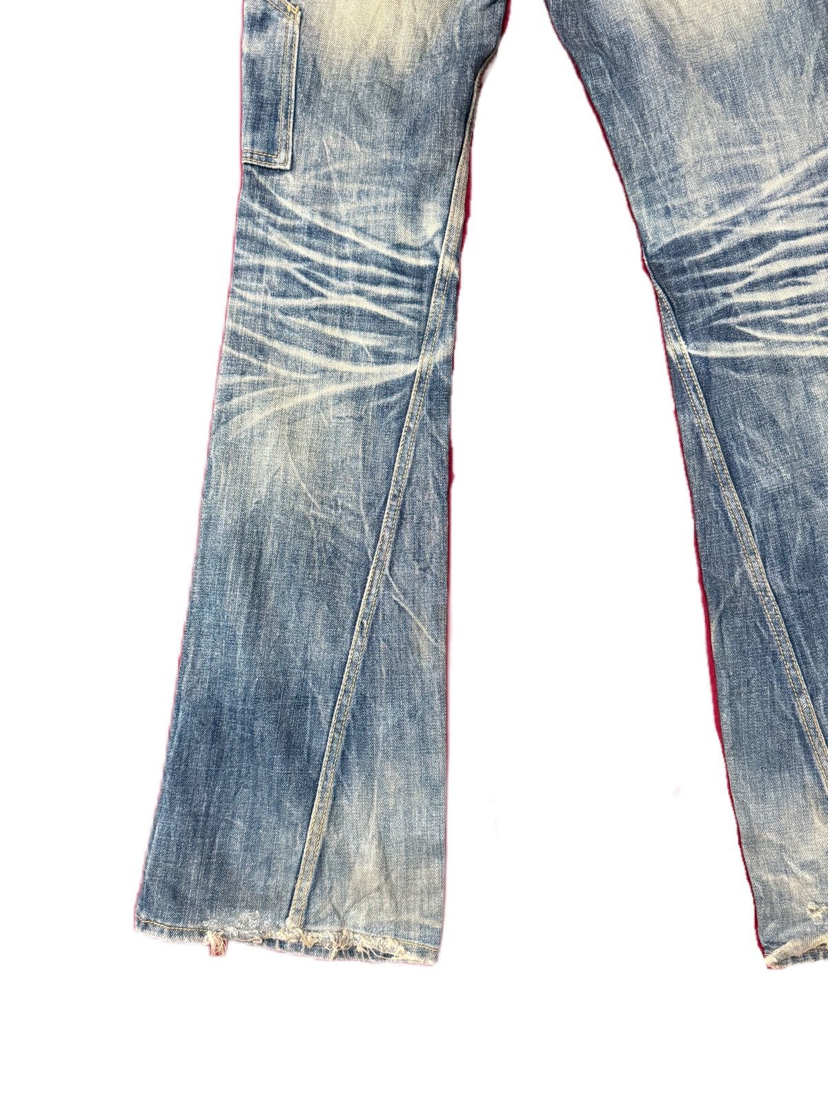 If Six Was Nine Japanese Brand Super Flare Distress Ripped Denim Canva Rare Size US 28 / EU 44 - 6 Thumbnail