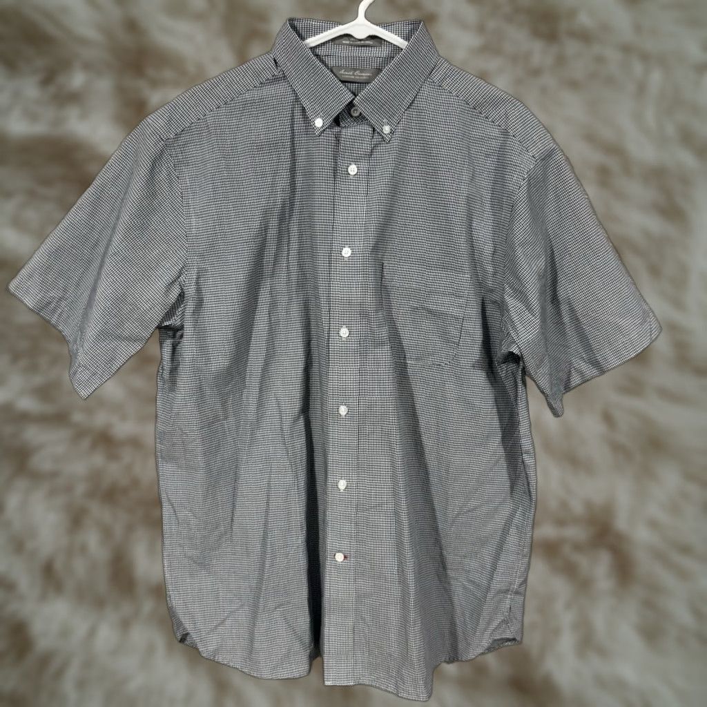 Cremieux Daniel Cremieux Shirt Mens L Gray Plaid Signature Collection Button Short Sleeve Size US L / EU 52-54 / 3 - 1 Thumbnail