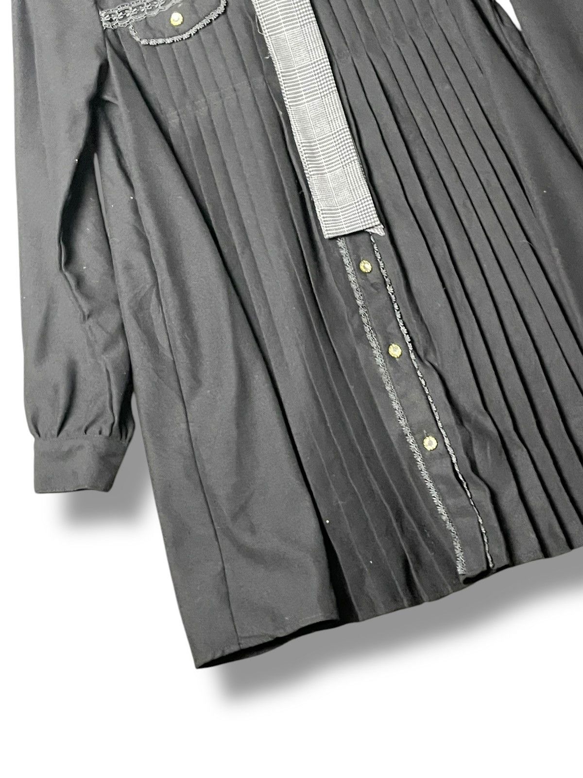 Japanese Brand Axes Femme Brand Pleated Blouse (59) Size XS / US 0-2 / IT 36-38 - 3 Thumbnail