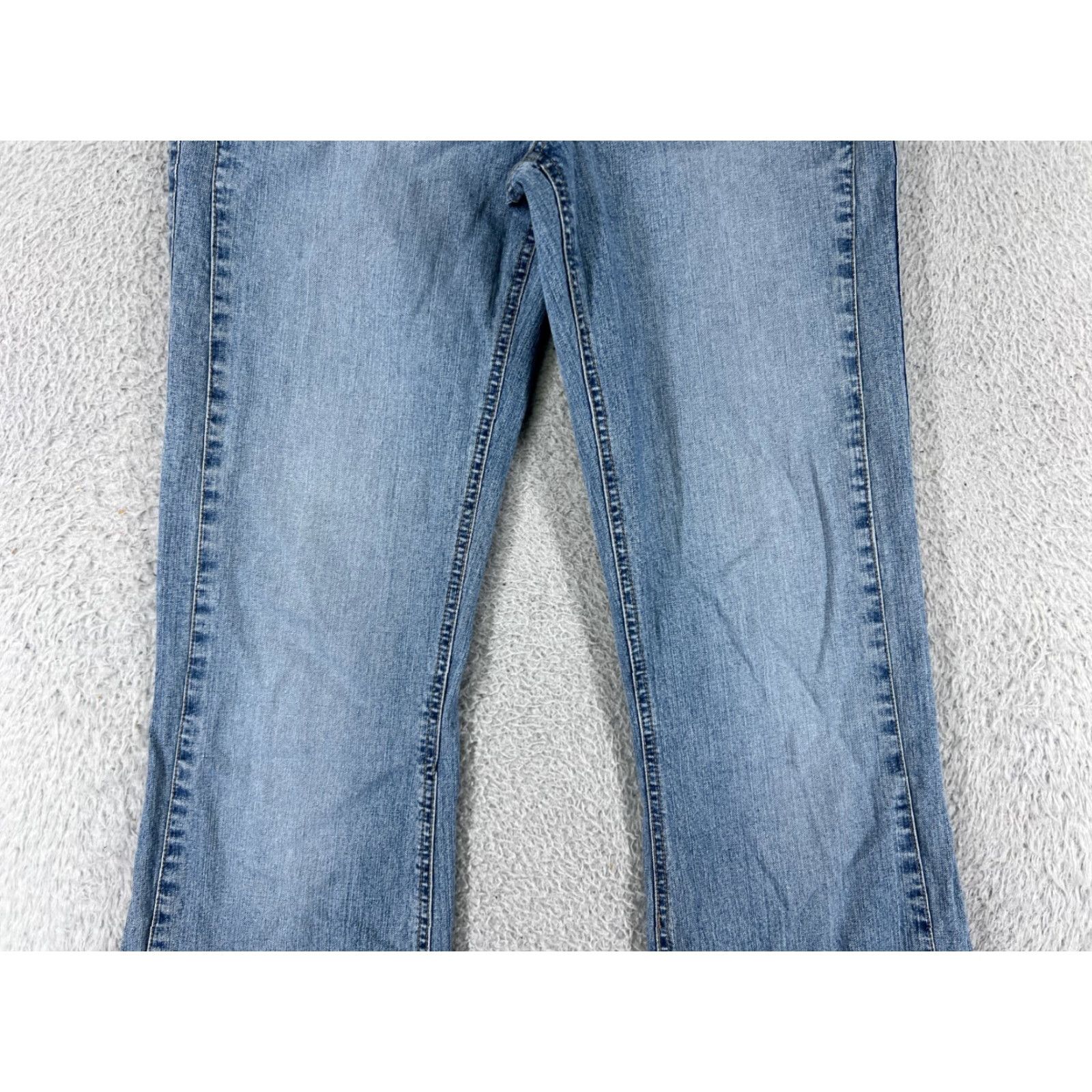 Denime Duplex Jeans Women 7 Blue Denim Low Rise Flared Embroidered Cotton Denim Jeans Womens 7 Size 28" / US 6 / IT 42 - 5 Thumbnail