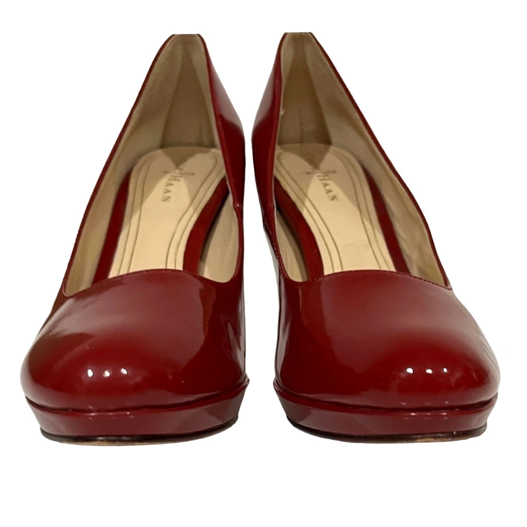 Cole Haan Cole Haan Red Patent Leather Pumps Chelsea Closed Toe Dress Heels Women's Sz 7 B Size M / US 6-8 / IT 42-44 - 4 Thumbnail