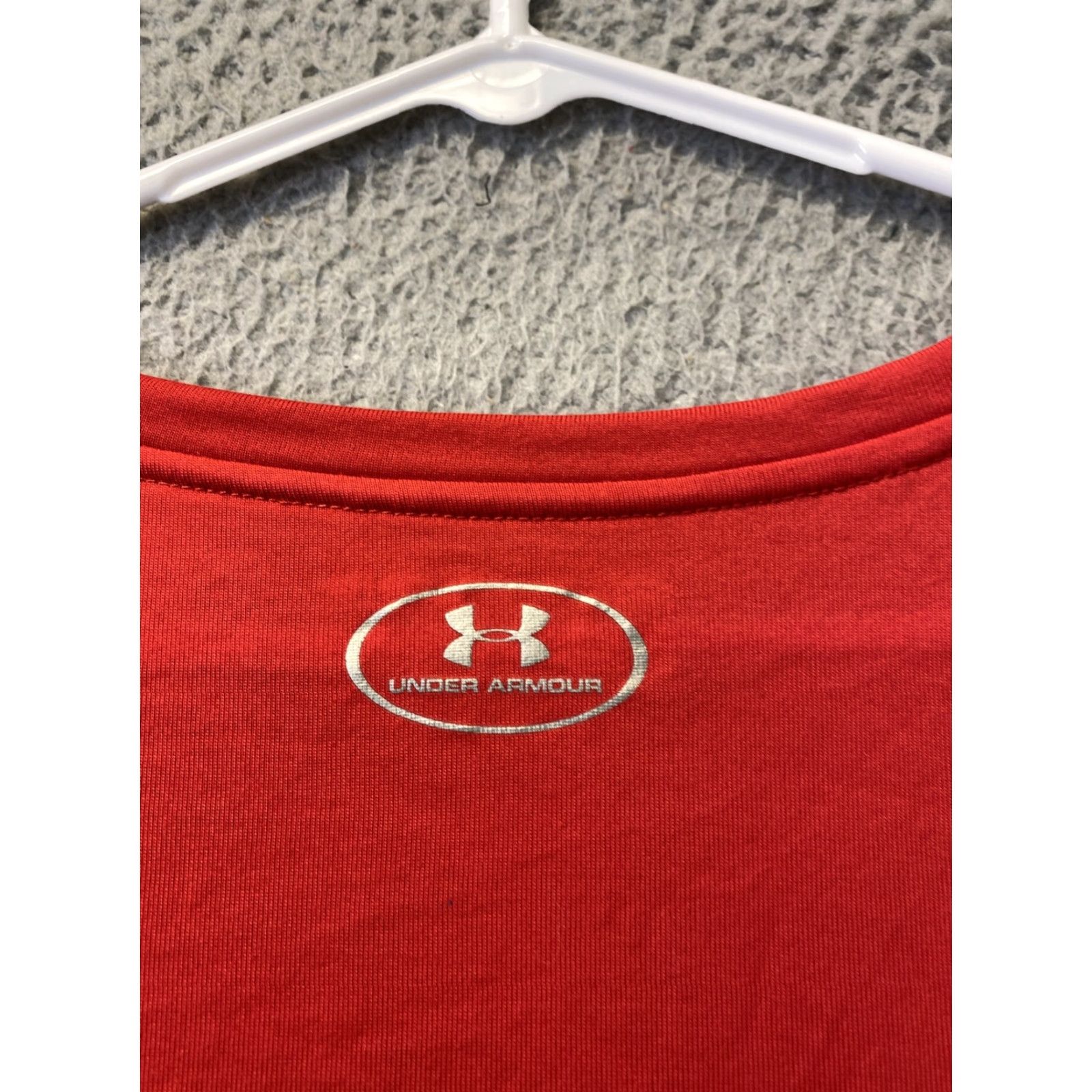 Under Armour Under Armour T-Shirt XL Red Crew Neck Short Sleeve Spell Out Loose Man Mens Adult XL Red Under Armour Shirt Size XL / US 12-14 / IT 48-50 - 7 Thumbnail
