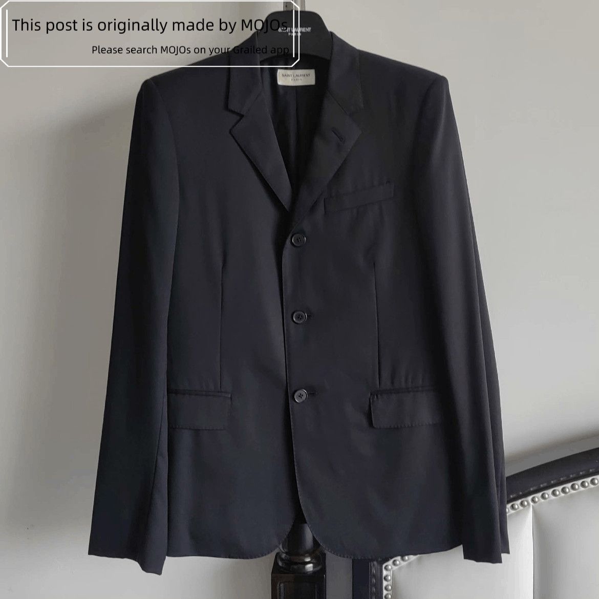 Saint Laurent Paris Sz 46 Saint Laurent Paris 13SS Three Button Jacket Size US S / EU 44-46 / 1 - 1 Thumbnail