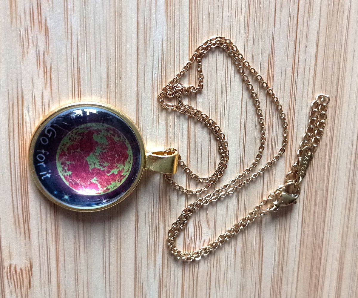 Hysteric Glamour × Japanese Brand × Vintage Punk Tiny Planet Sun Stainless Steel Gold Necklace Unique Size ONE SIZE - 4 Thumbnail