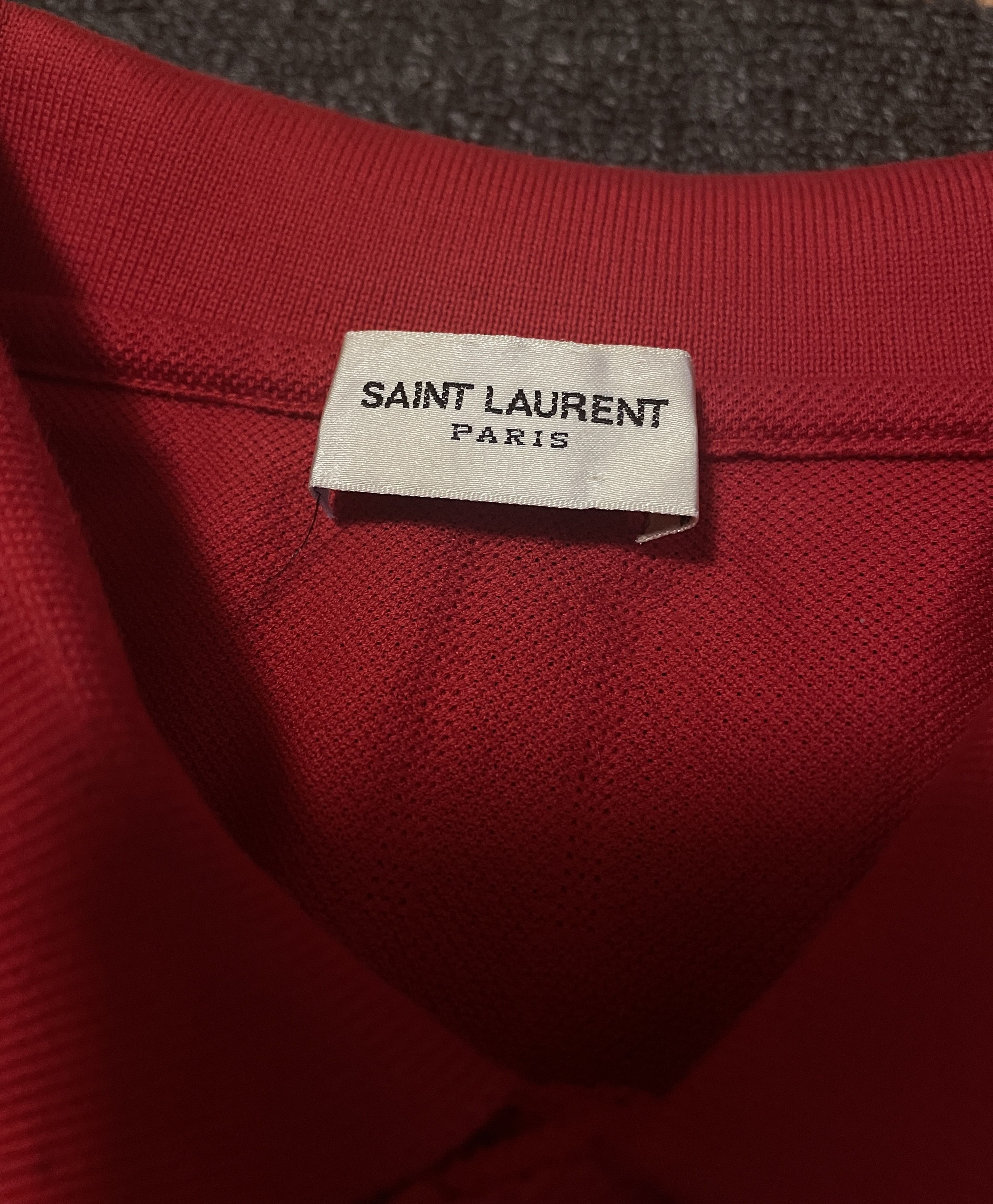 Saint Laurent Paris Saint Laurent red polo shirt size XXL Size US XXL / EU 58 / 5 - 3 Thumbnail