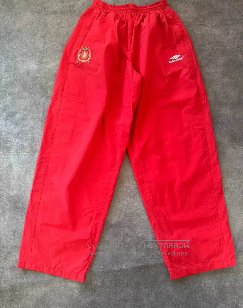 Balenciaga Balenciaga Soccer Collab Red Nylon Series Sport Pants Size US 30 / EU 46 - 1 Thumbnail