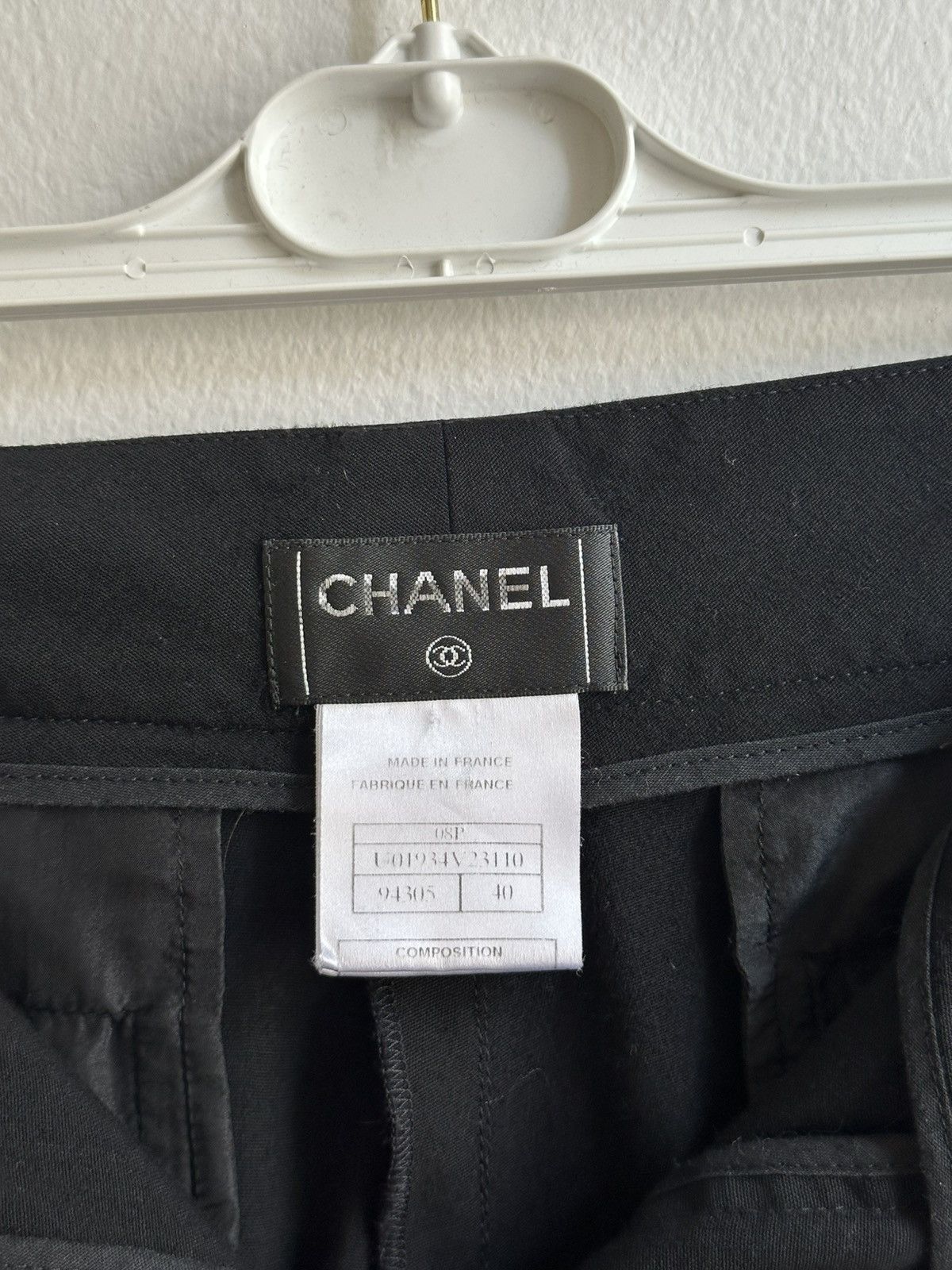 Chanel Chanel Vintage Luxury Wool Black wide pants Size 28" / US 6 / IT 42 - 6 Thumbnail