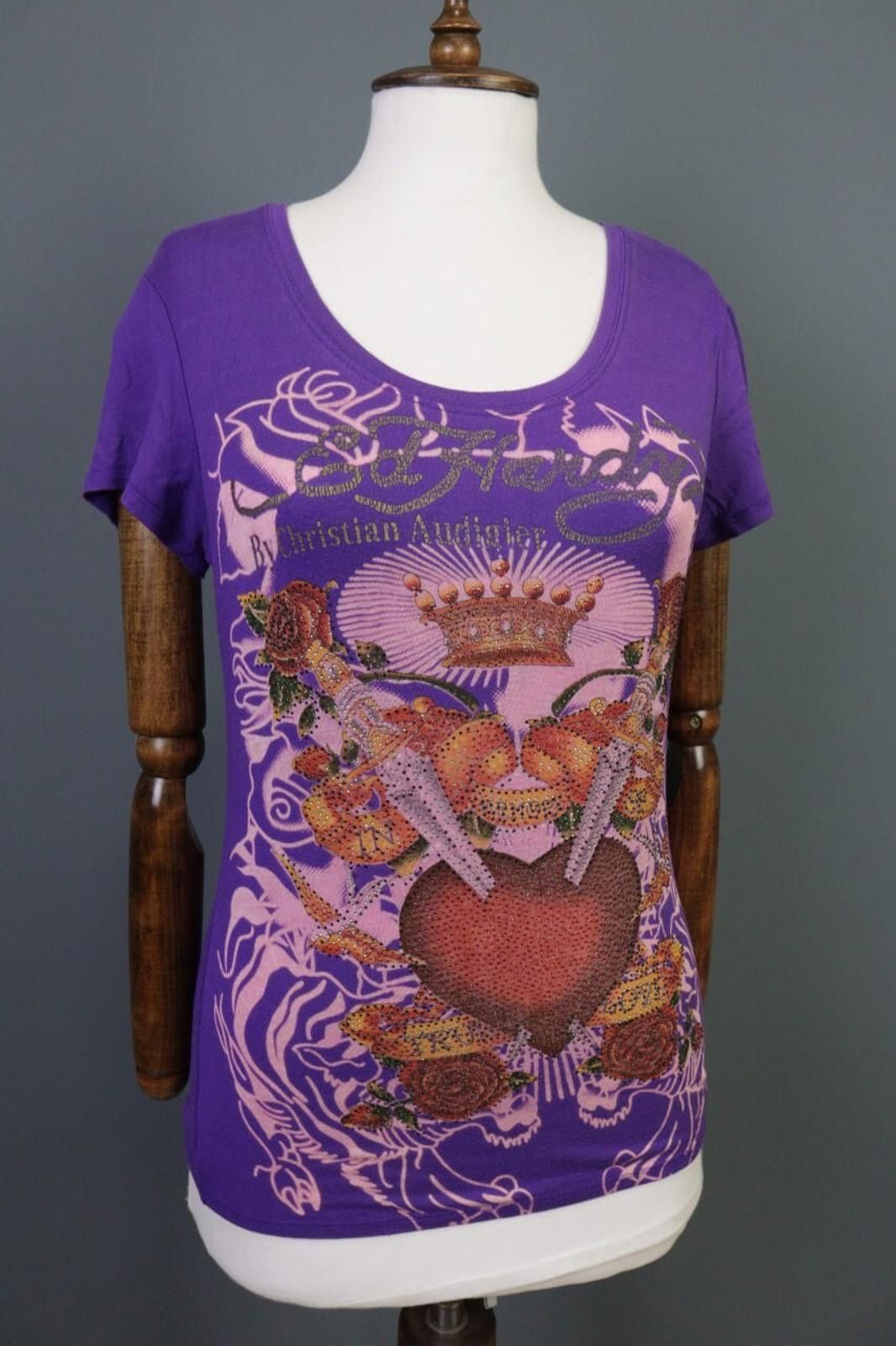 Ed Hardy Ed Hardy by Christian Audigier Fire Printed Tunic Shirt Size M / US 6-8 / IT 42-44 - 4 Thumbnail