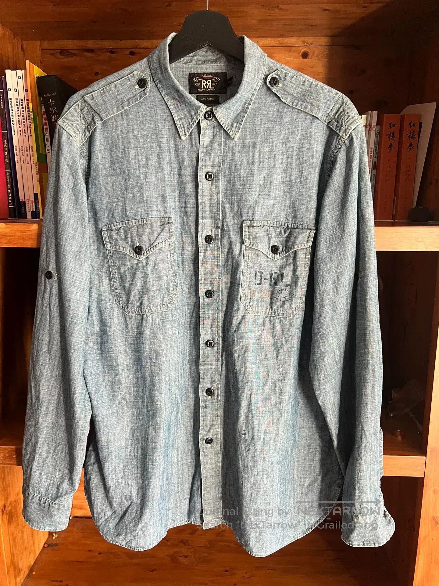 RRL Ralph Lauren RRL Double RL Vintage Military Denim Shirt. Size US L / EU 52-54 / 3 - 1 Thumbnail