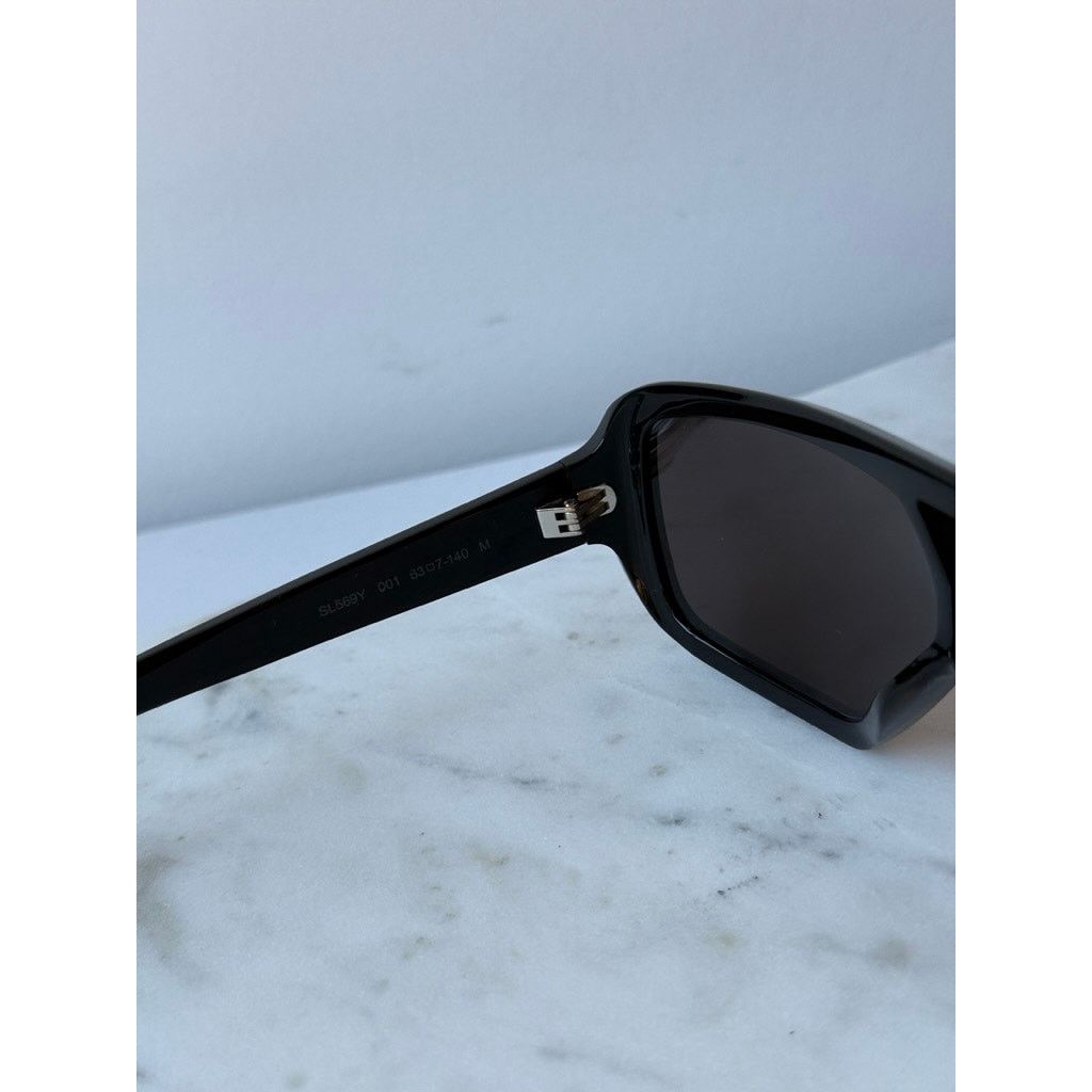 Saint Laurent Paris NEW Saint Laurent SL569Y Black Aviator Pilot Sunglasses Size ONE SIZE - 9 Thumbnail
