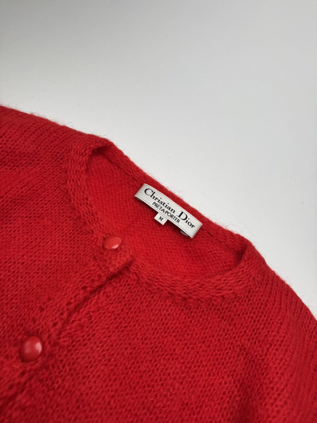 Dior Vintage Dior Wool Sweater Red Size M / US 6-8 / IT 42-44 - 3 Thumbnail
