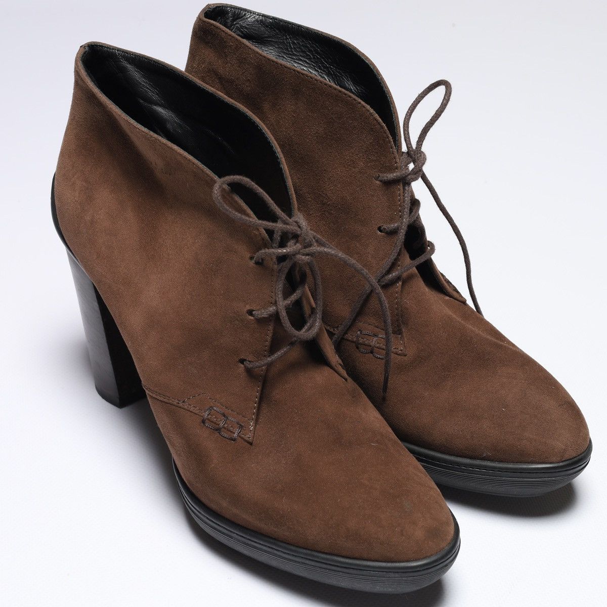 Tod's Tods Suede Brown Pumps Heels Boots Shoes Size US 9.5 / IT 39.5 - 4 Thumbnail