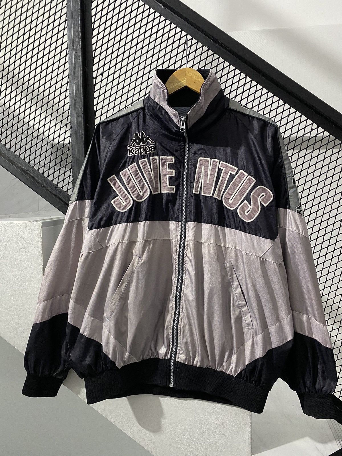 image of Kappa Juventus 1995/1997 in Grey/Black, Men's (Size Large)