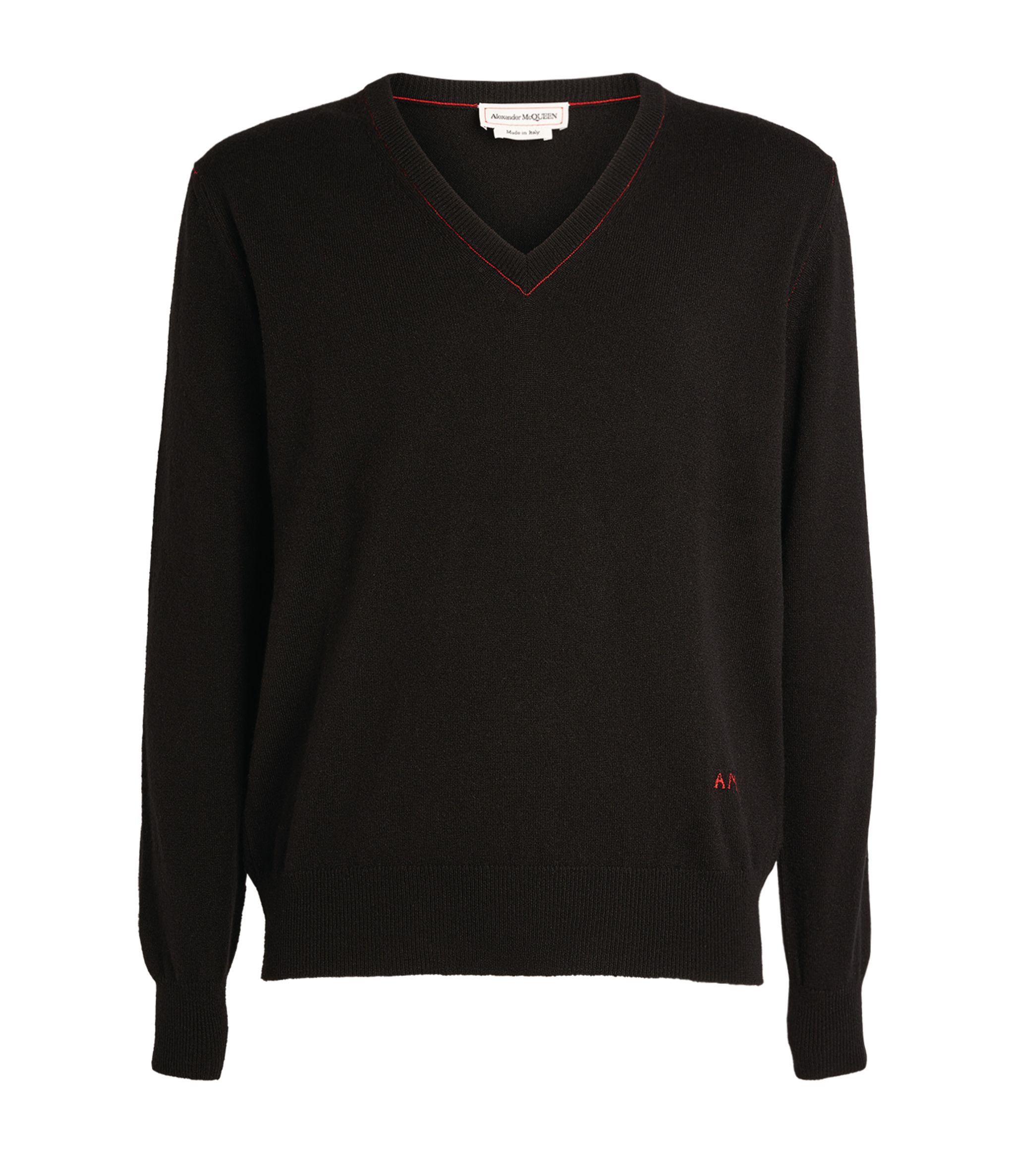 Alexander McQueen o1y1024 Cashmere Sweater Blend in Black Size US M / EU 48-50 / 2 - 1 Thumbnail