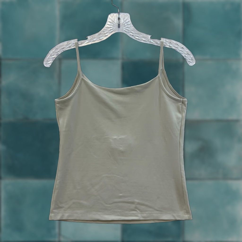 Merona VINTAGE Merona Camisole Tank Top Shirt M Gray Built-In-Bra Grunge Fairy Y2K Womens Size M / US 6-8 / IT 42-44 - 1 Thumbnail