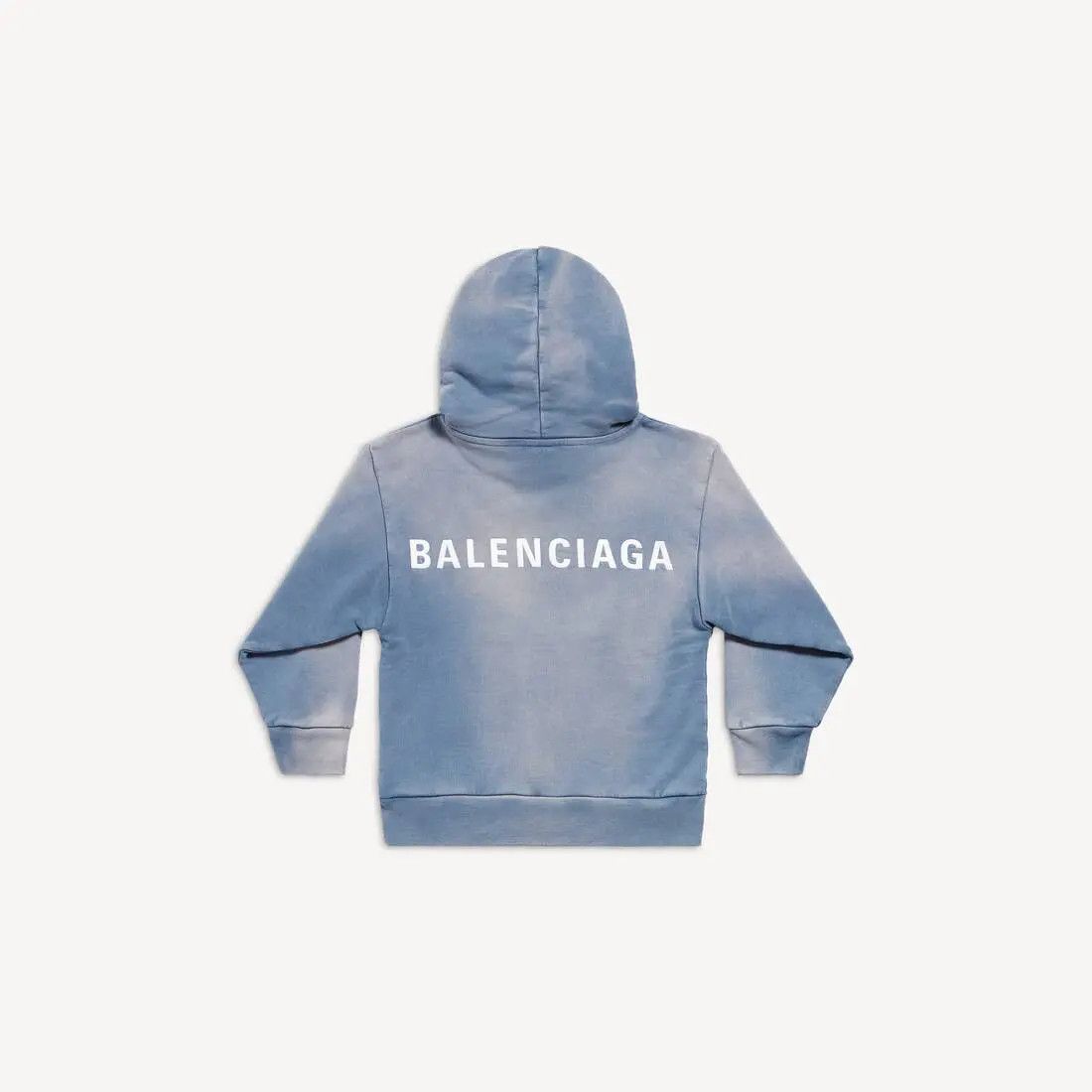 Balenciaga o1in1g0326 Size: KIDS 10 / Back Hoodie in Blue Size US XXS / EU 40 - 2 Thumbnail