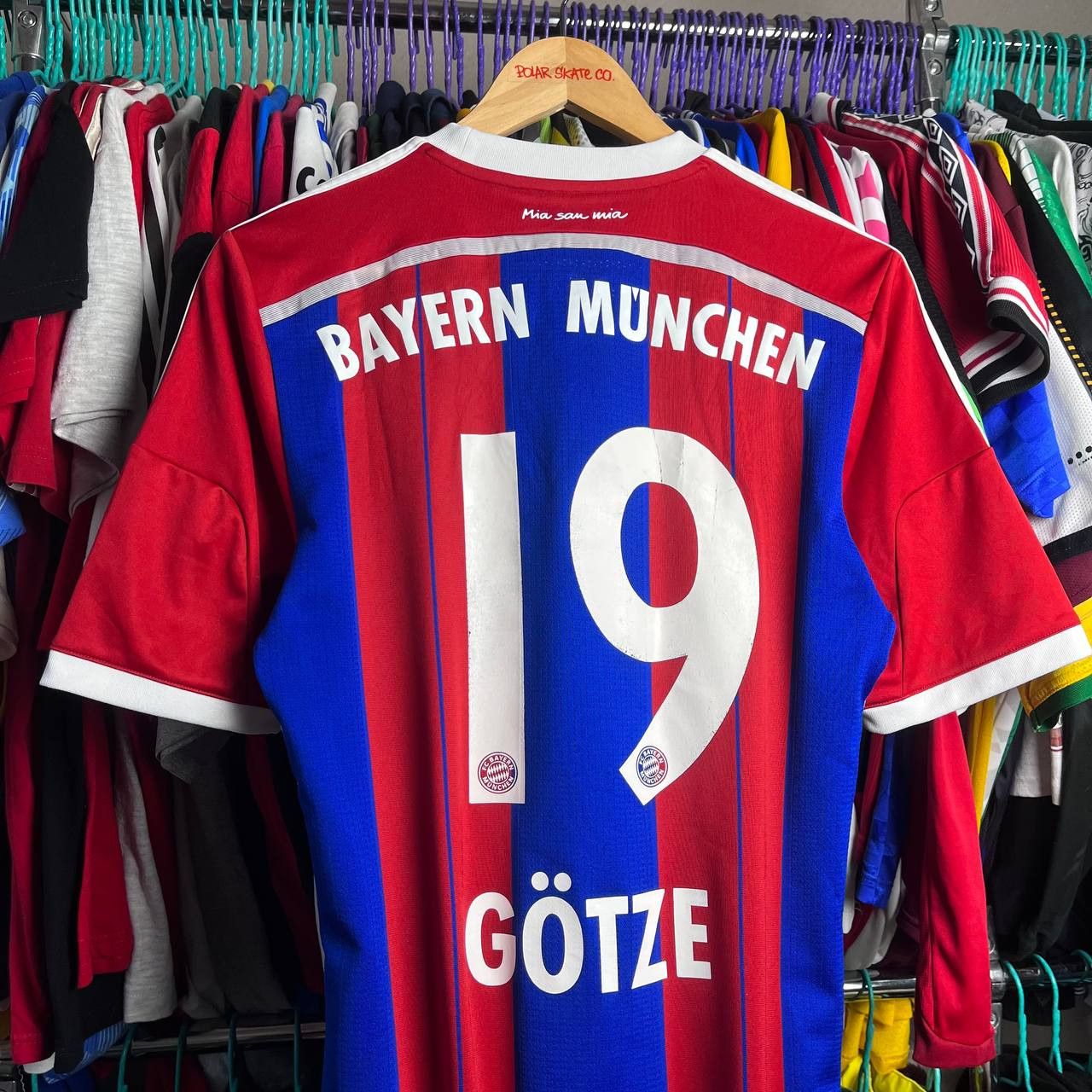 Adidas Bayern Munchen 2014 Football Soccer Jersey #19 Mario Gotze Size US S / EU 44-46 / 1 - 1 Thumbnail