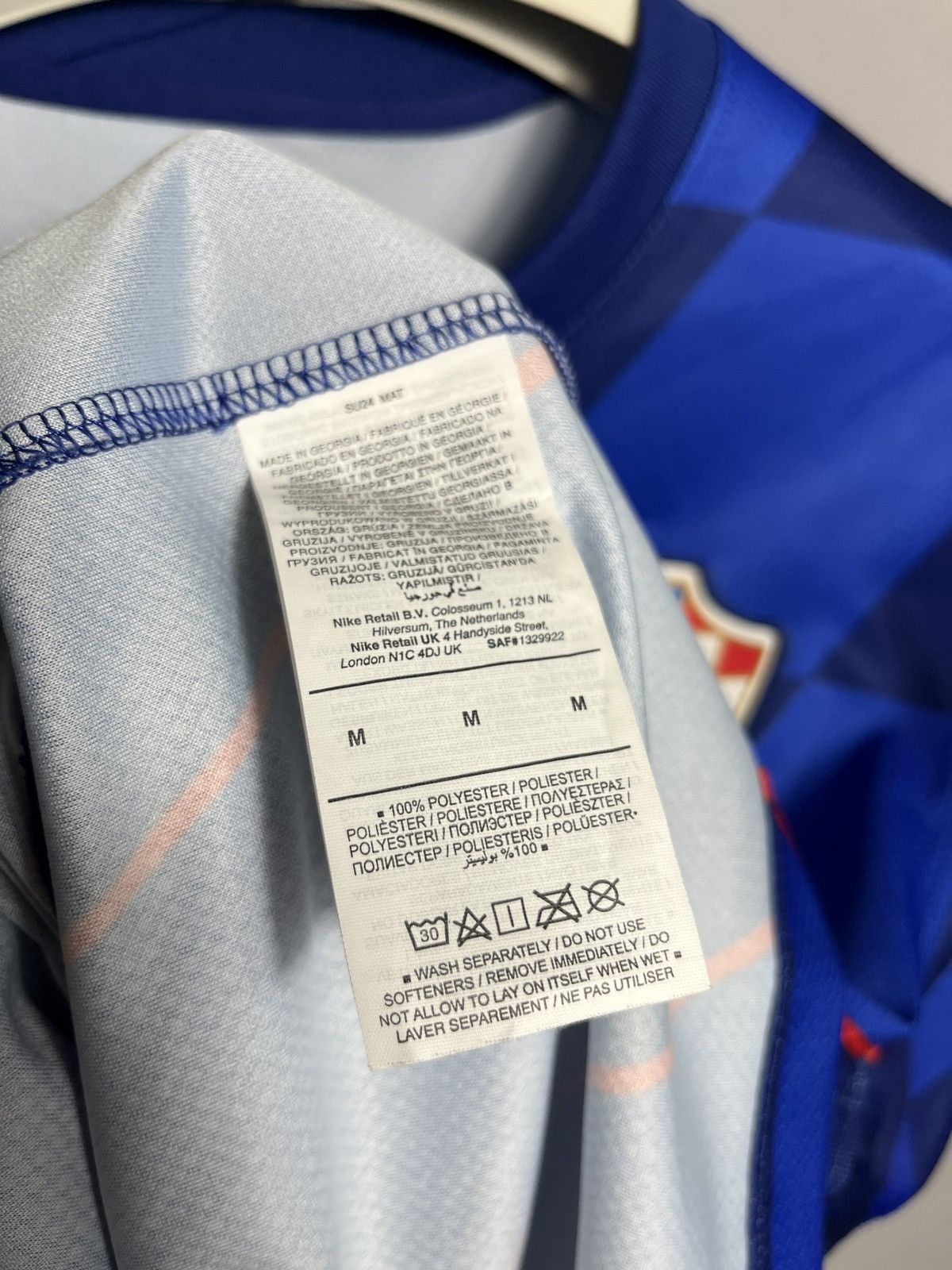 Nike Nike Croatia 2024 2025 Away blue soccer jersey short sleeve Size US M / EU 48-50 / 2 - 6 Thumbnail