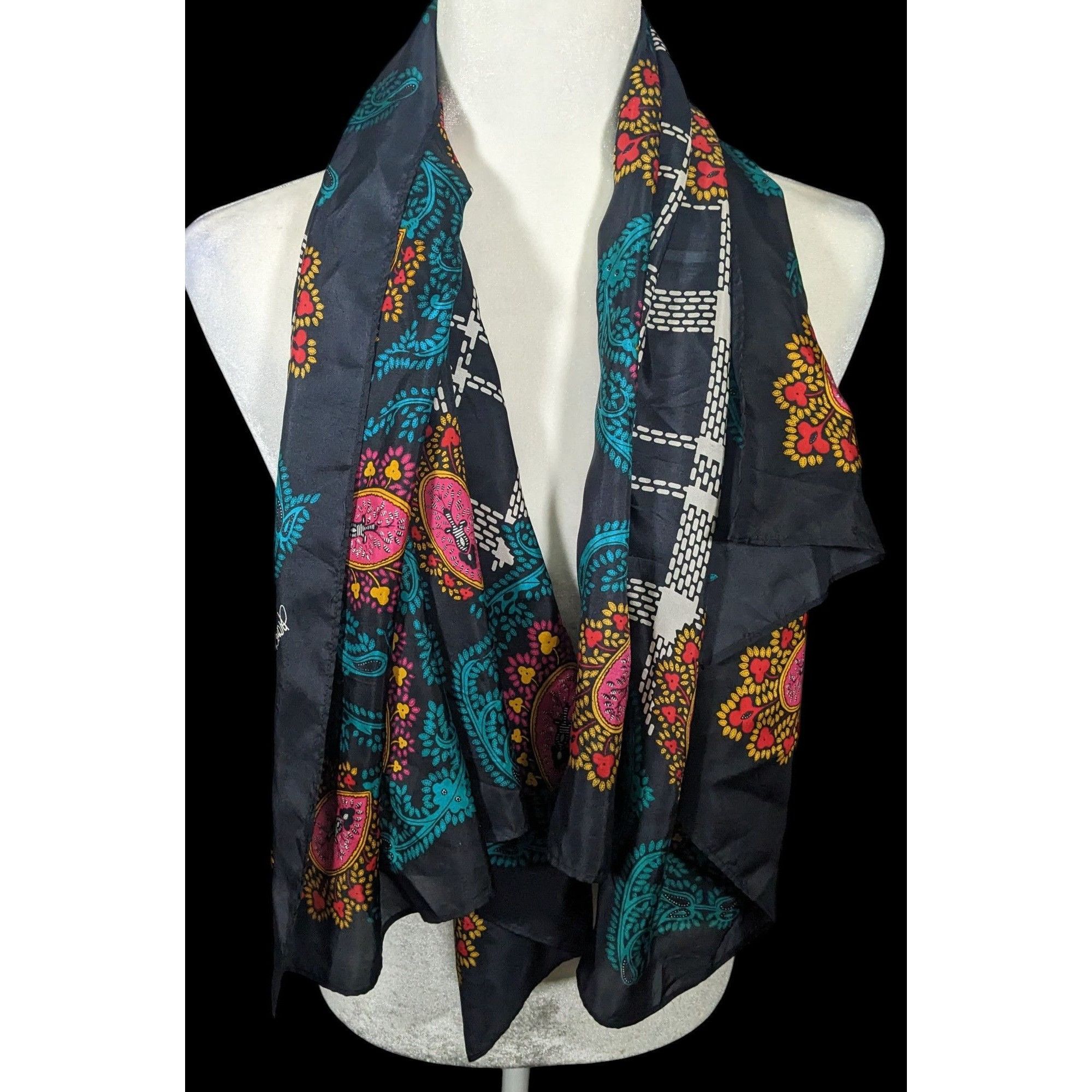 Diane von Furstenberg Vintage Diane Von Furstenberg Plaid And Paisley Scarf Size ONE SIZE - 6 Thumbnail